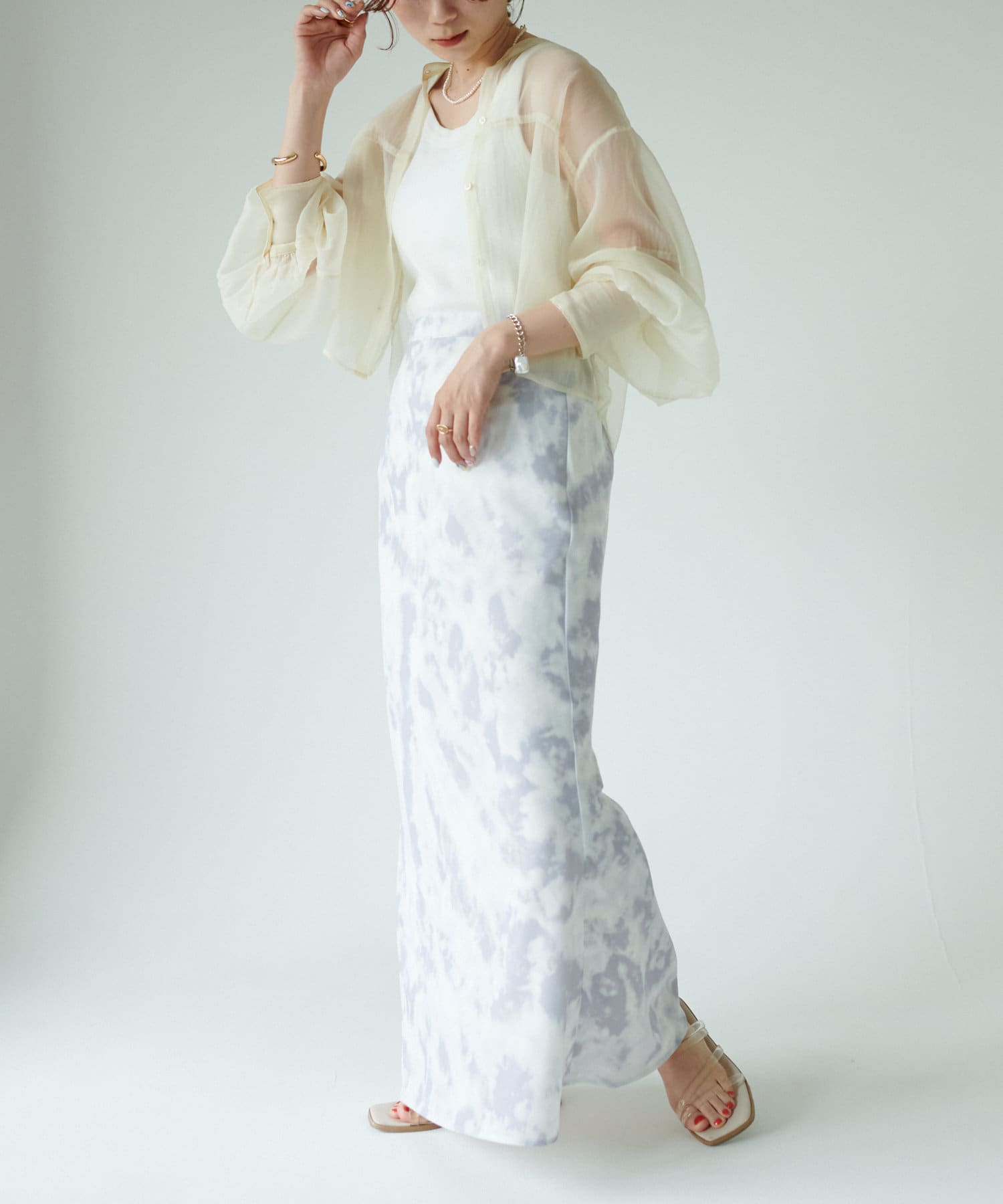 ショート丈シアーバンドカラーシャツ Discoat ディスコート レディース Pal Closet パルクローゼット パルグループ公式ファッション通販サイト