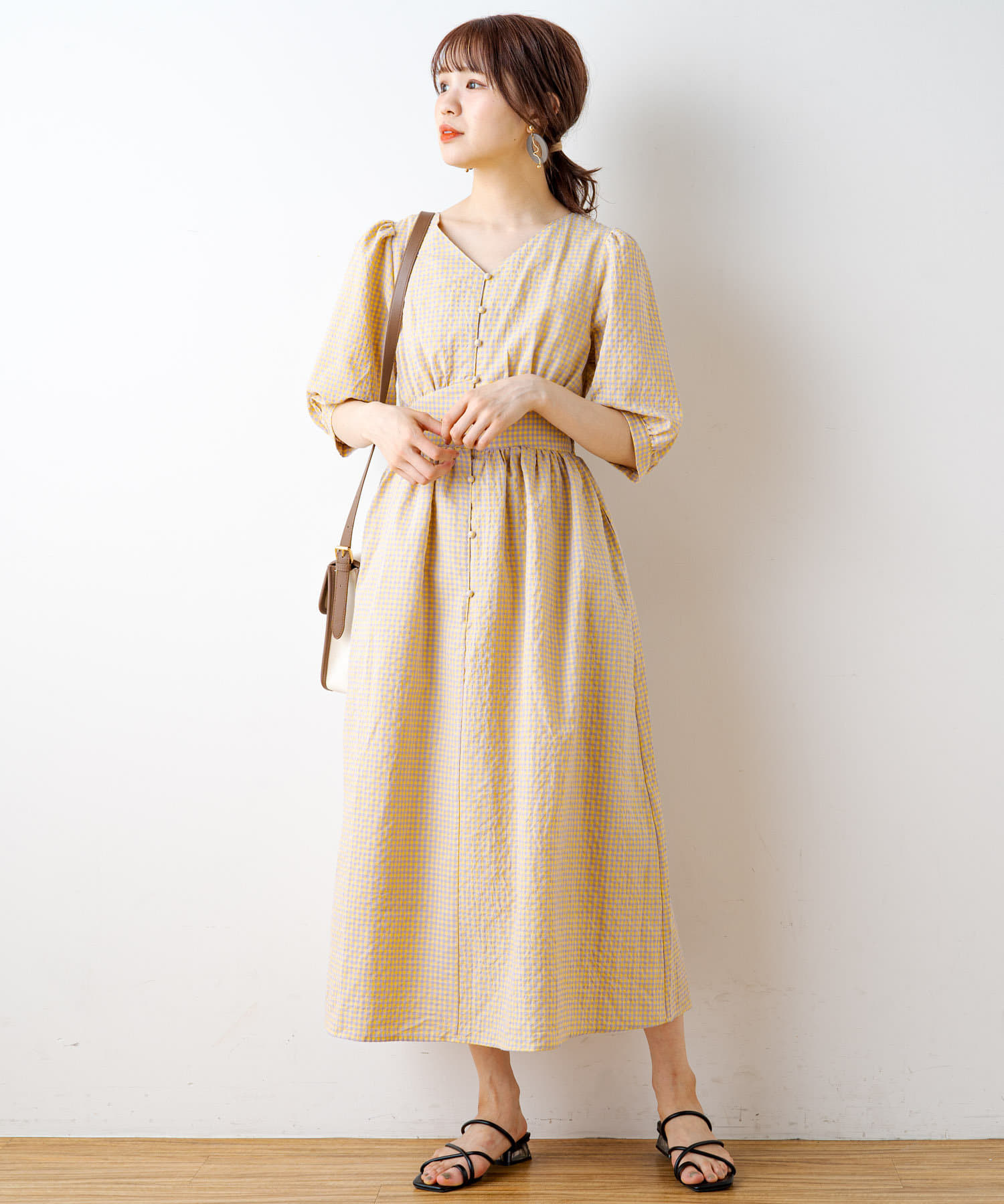 ギンガムチェックワンピース Nice Claup Outlet ナイスクラップ アウトレット レディース Pal Closet パルクローゼット パルグループ公式ファッション通販サイト