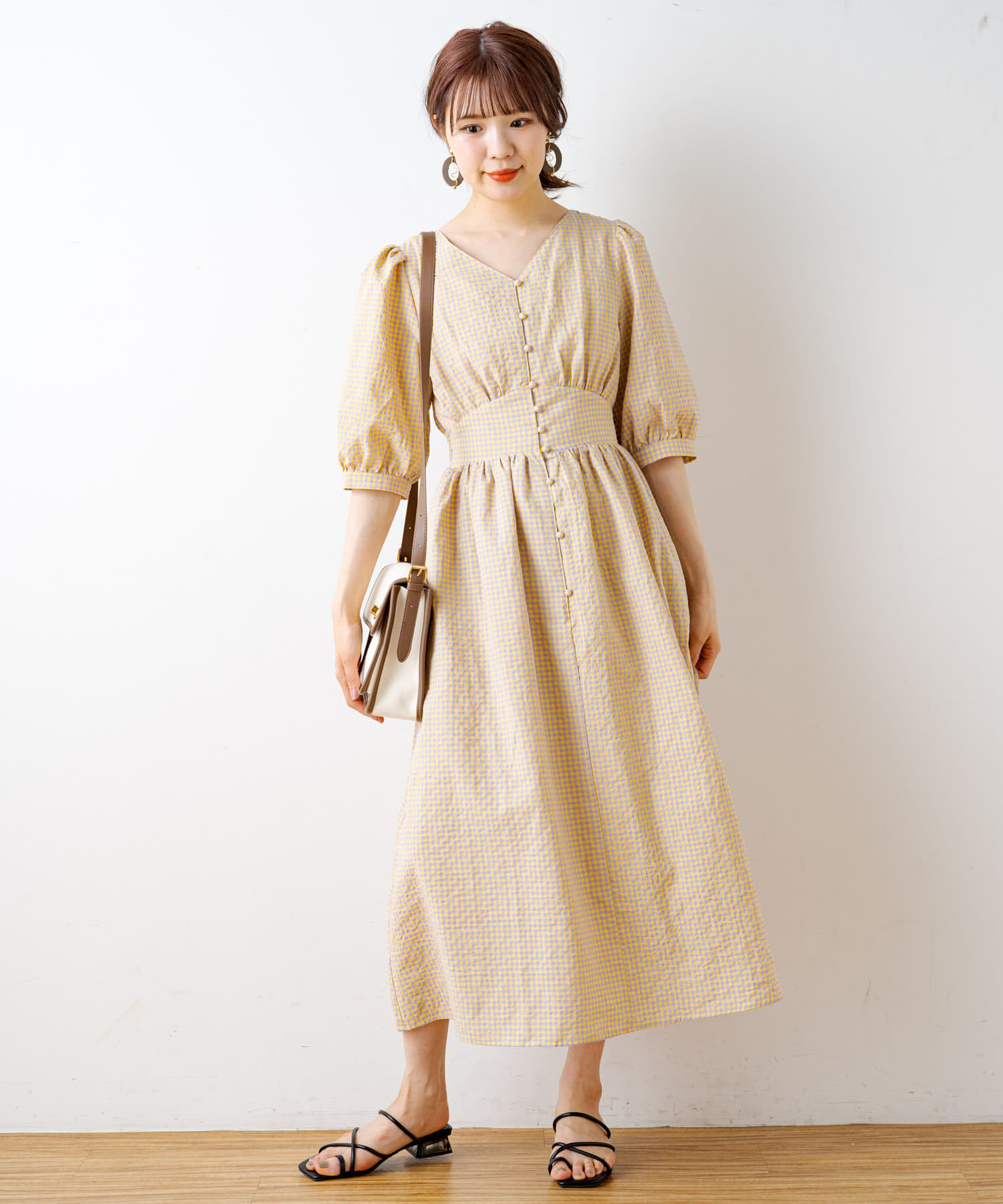 ギンガムチェックワンピース Nice Claup Outlet ナイスクラップ アウトレット レディース Pal Closet パルクローゼット パルグループ公式ファッション通販サイト