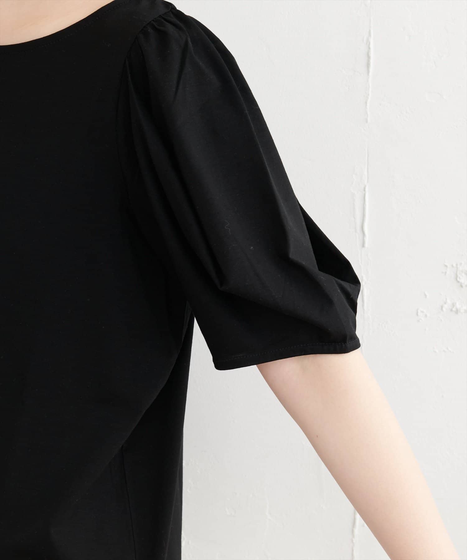 natural couture(ナチュラルクチュール) タックスリーブTシャツ
