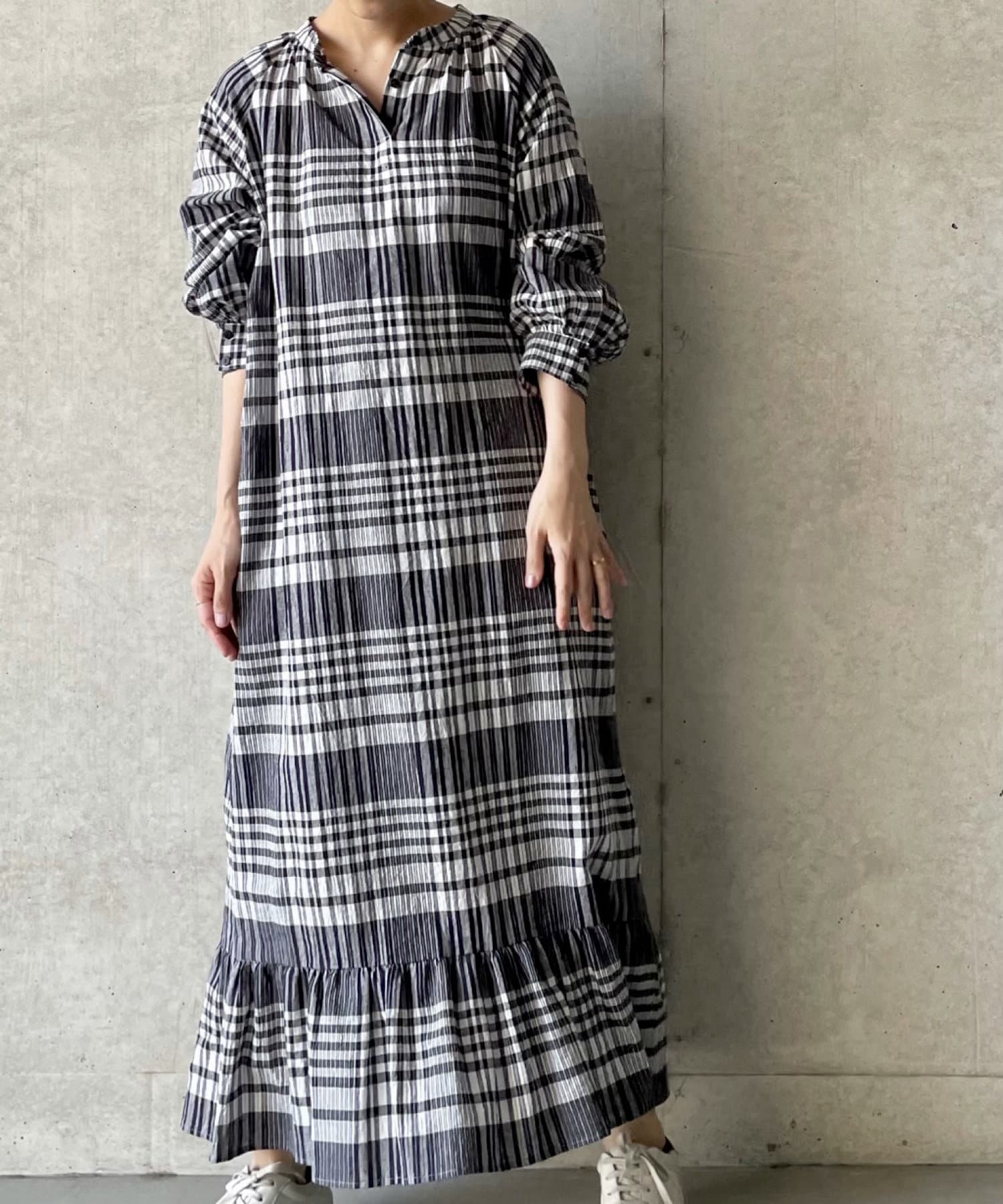 綿麻チェックワンピース Beardsley ビアズリー レディース Pal Closet パルクローゼット パルグループ公式ファッション通販サイト