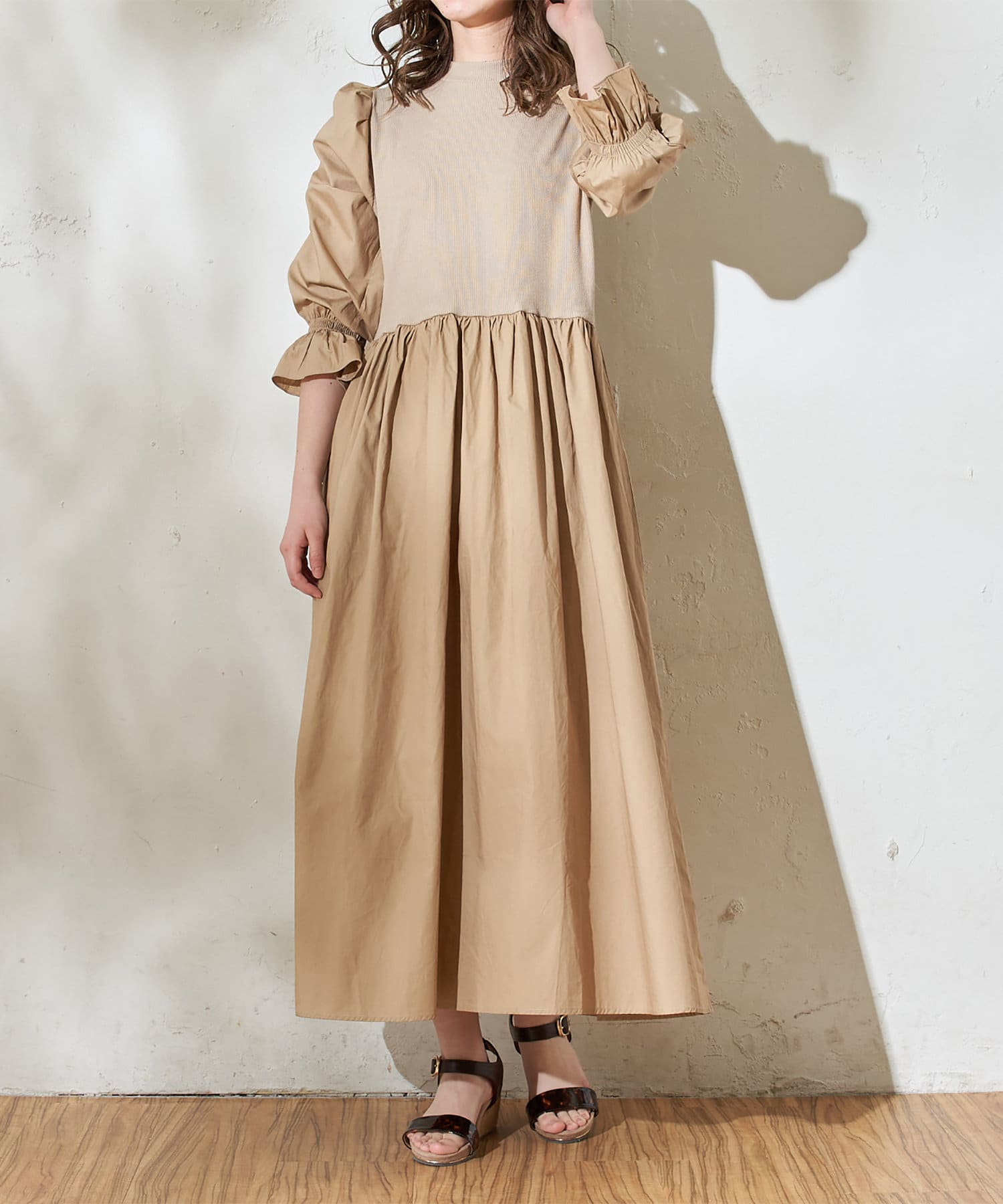 袖コンシャスツイル切り替えワンピース Olive Des Olive Outlet オリーブ デ オリーブ アウトレット レディース Pal Closet パルクローゼット パルグループ公式ファッション通販サイト