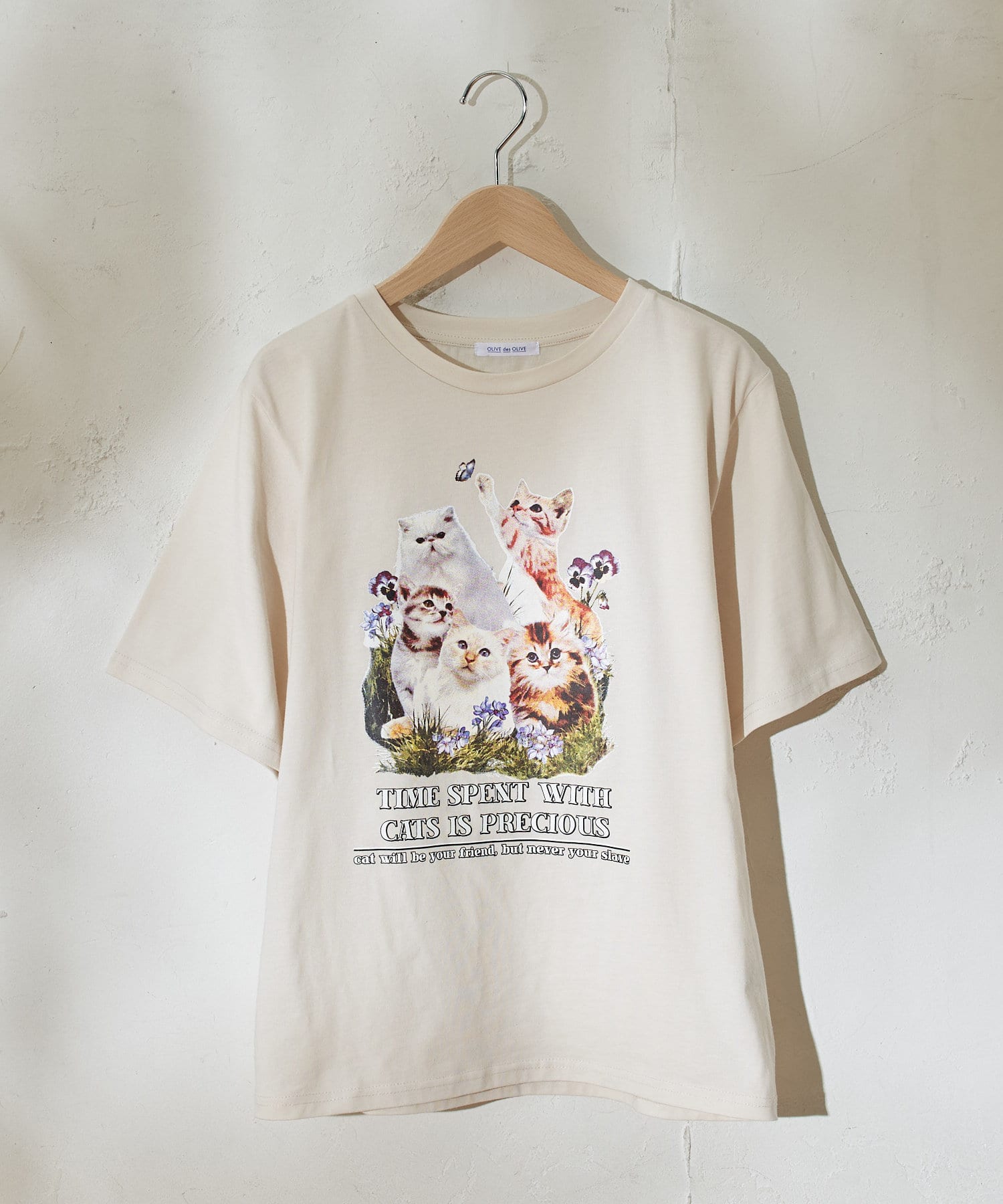 The Cat's Whiskers　キャット　ボックスプリント　変形Tシャツ
