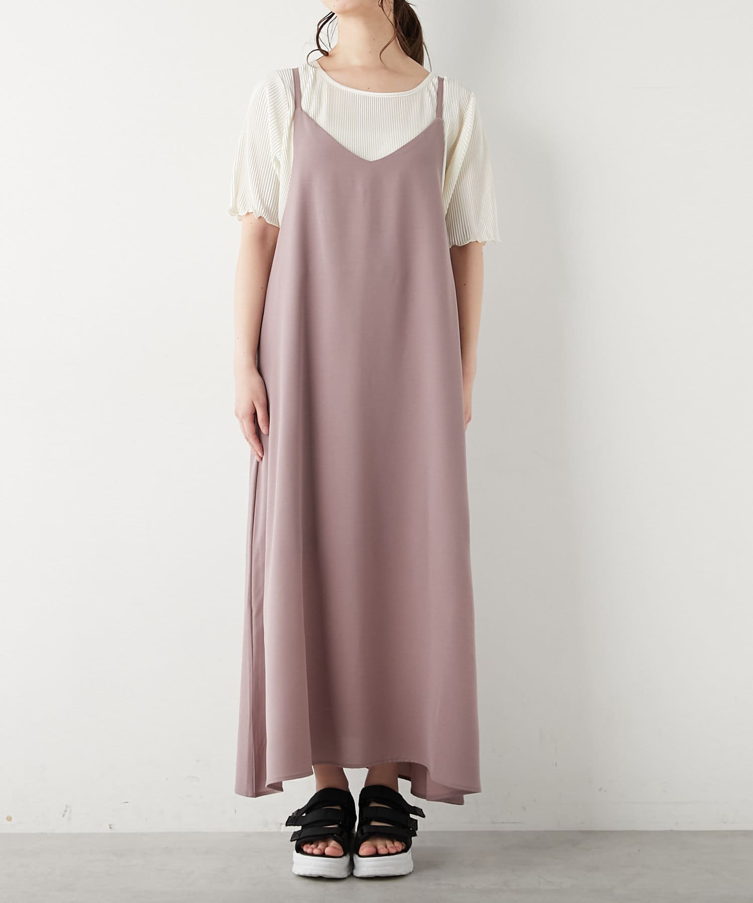 Set キャミワンピ プリーツtシャツ Olive Des Olive Outlet オリーブ デ オリーブ アウトレット レディース Pal Closet パルクローゼット パルグループ公式ファッション通販サイト