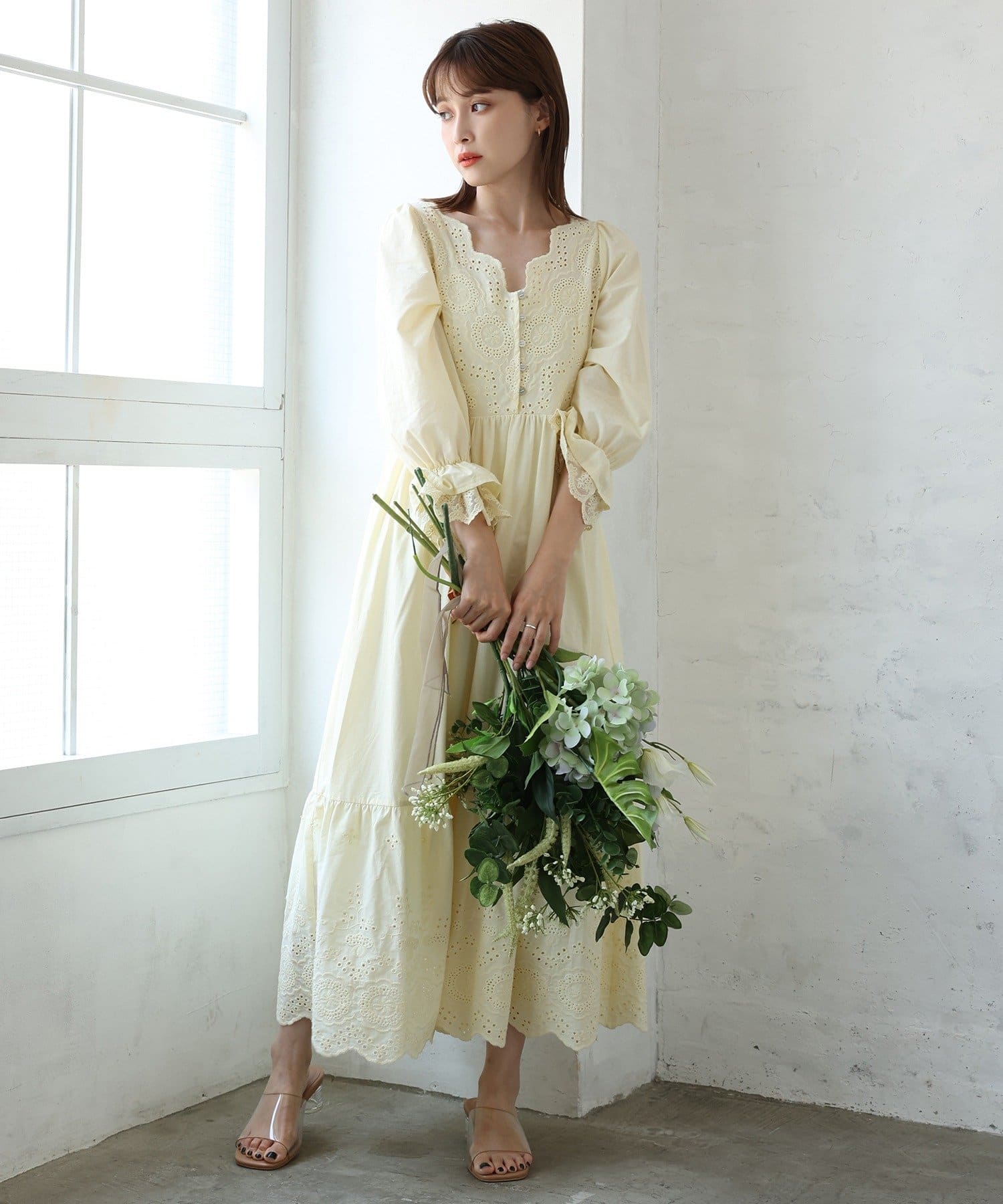 Web限定 カットワークレースワンピース One After Another Nice Claup ワンアフターアナザー ナイスクラップ レディース Pal Closet パルクローゼット パルグループ公式ファッション通販サイト