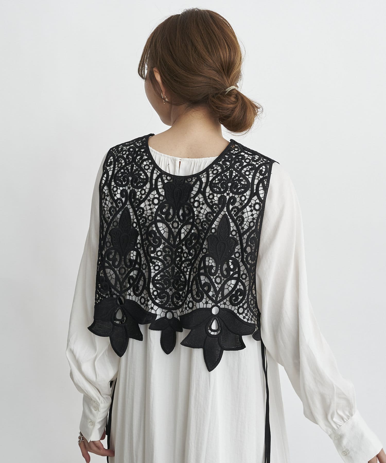 OUTLET(アウトレット) 【DouDou】レースベスト×ワンピース