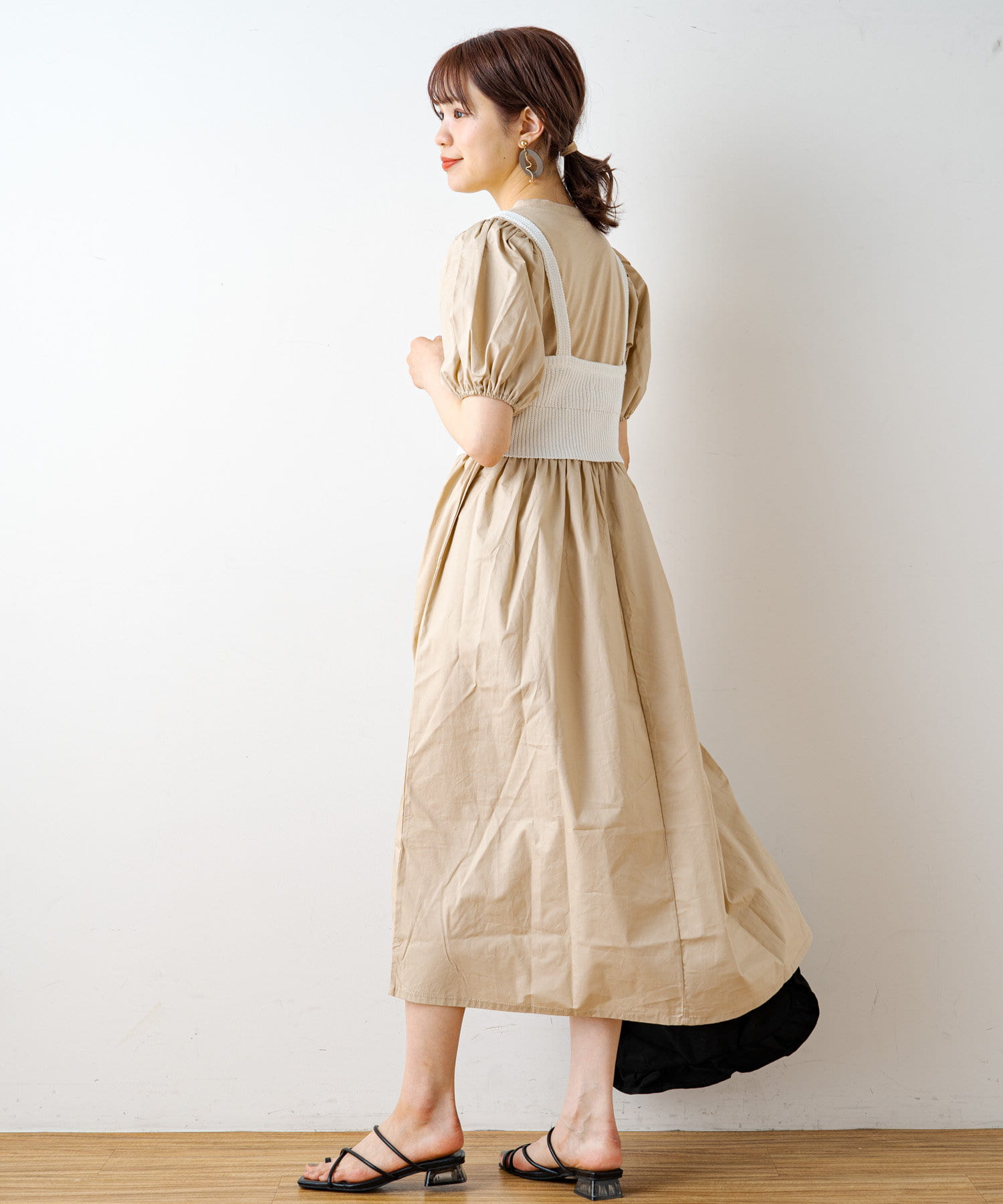 ニットビスチェ付ワンピース Nice Claup Outlet ナイスクラップ アウトレット レディース Pal Closet パルクローゼット パルグループ公式ファッション通販サイト