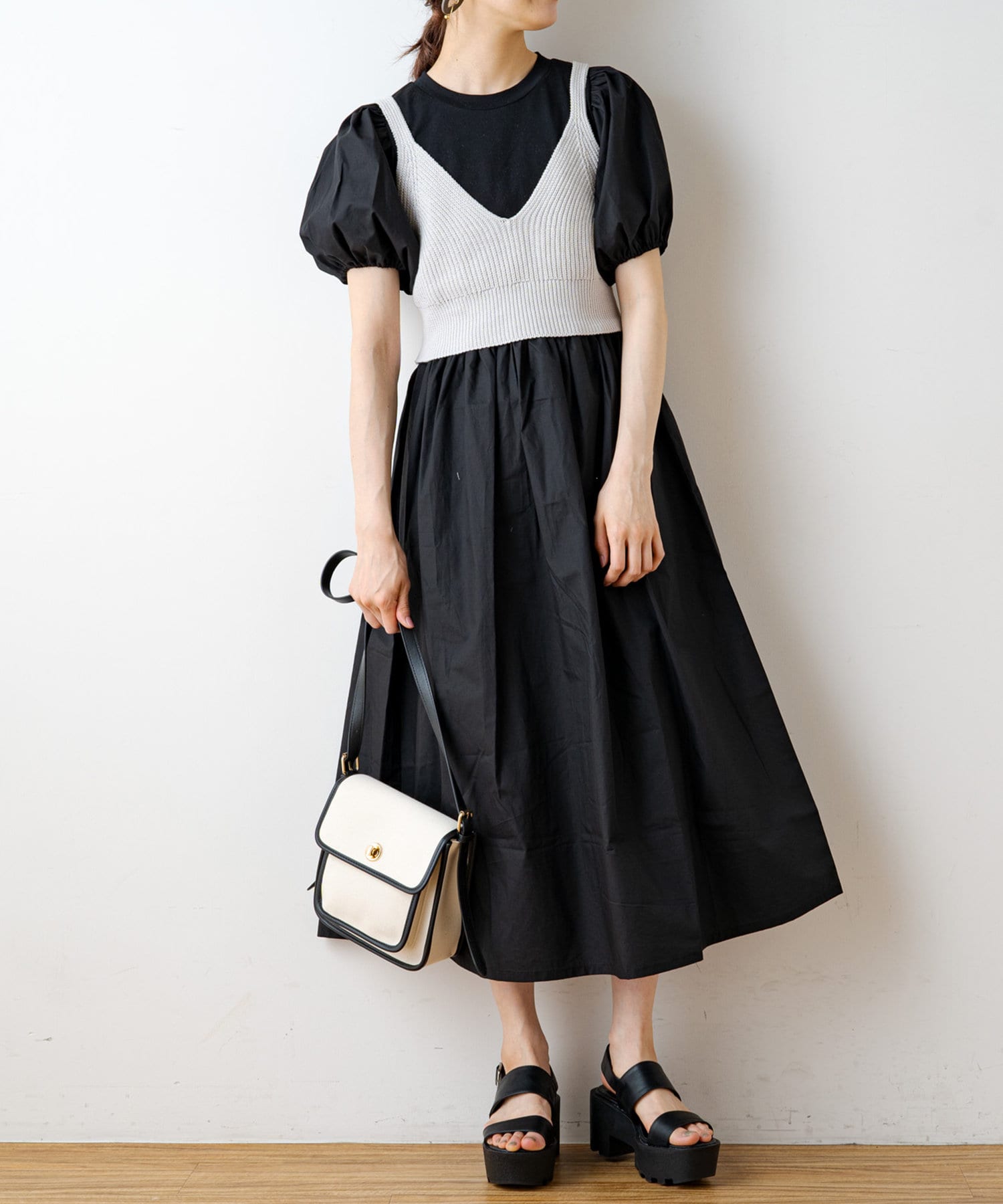 ニットビスチェ付ワンピース Nice Claup Outlet ナイスクラップ アウトレット 店舗在庫リスト Pal Closet パルクローゼット パルグループ公式ファッション通販サイト Pal Closet パルクローゼット パルグループ公式ファッション通販サイト