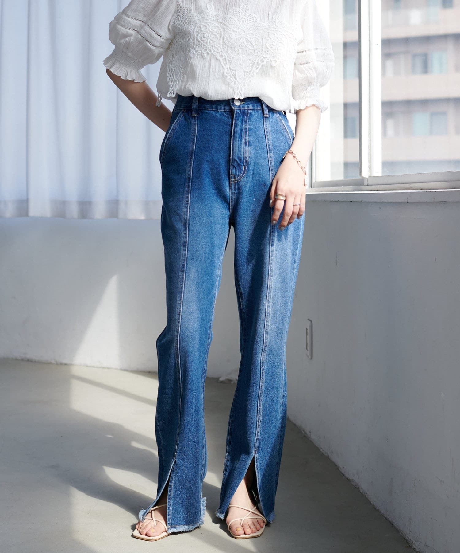 高岡店】ヴィンテージ感漂うリメイク風デニムパンツ - DISCOAT(ディス