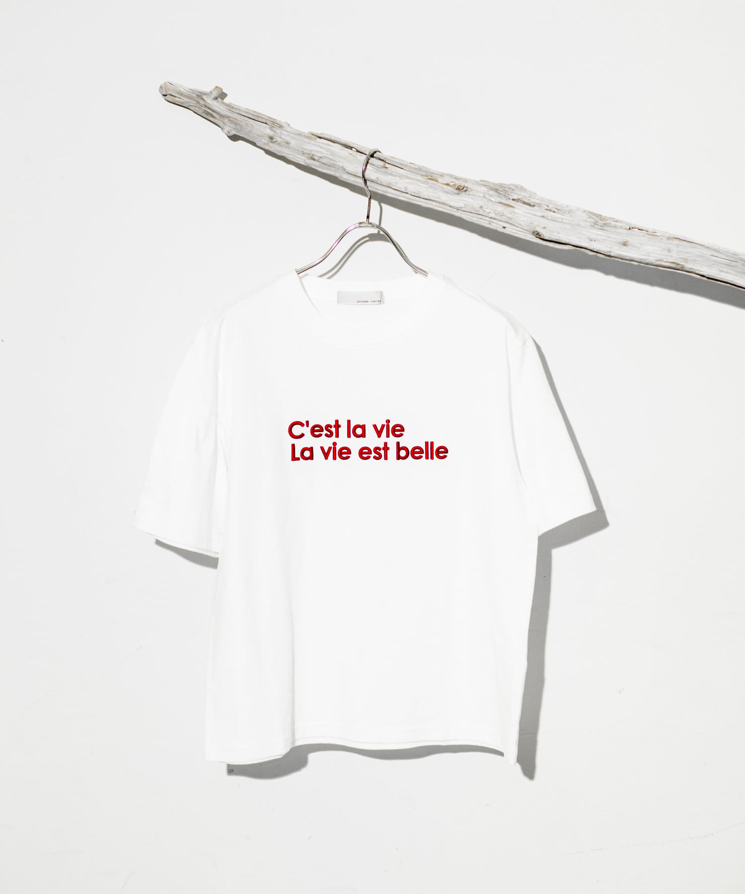prose verse(プロズヴェール) 《一部店舗・WEB限定カラーあり》オーガニックコットンカラー刺繍Tシャツ