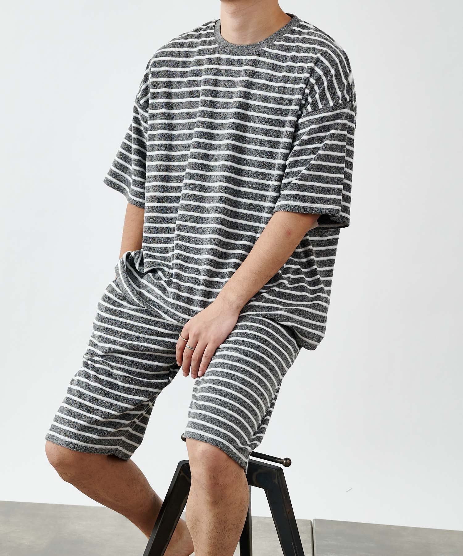 Men S パイルボーダーbig Tシャツ ルームウェア セットアップ可 Colony 2139 コロニー トゥーワンスリーナイン メンズ Pal Closet パルクローゼット パルグループ公式ファッション通販サイト