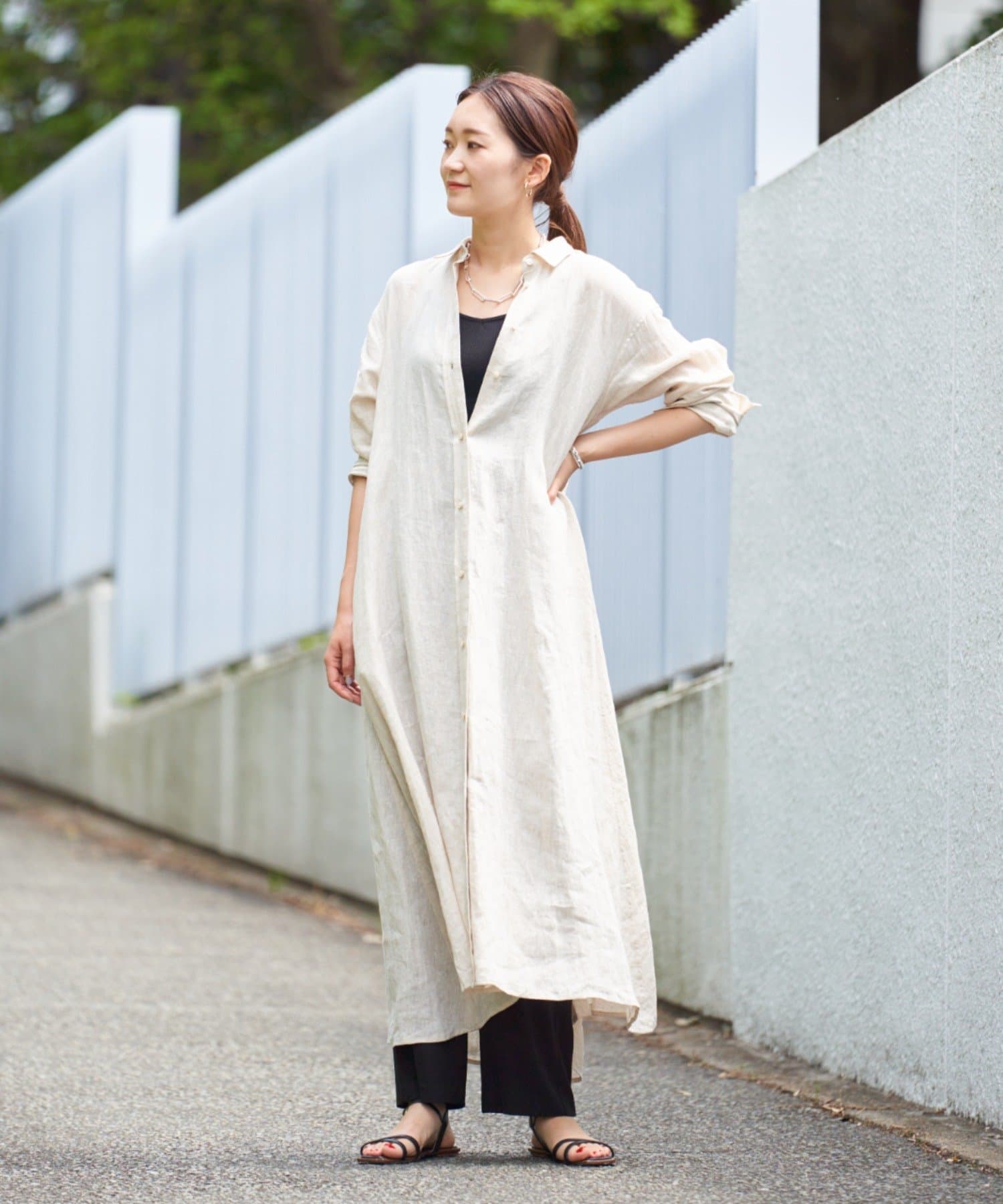 リネンシャツワンピース Loungedress ラウンジドレス レディース Pal Closet パルクローゼット パルグループ公式ファッション通販サイト