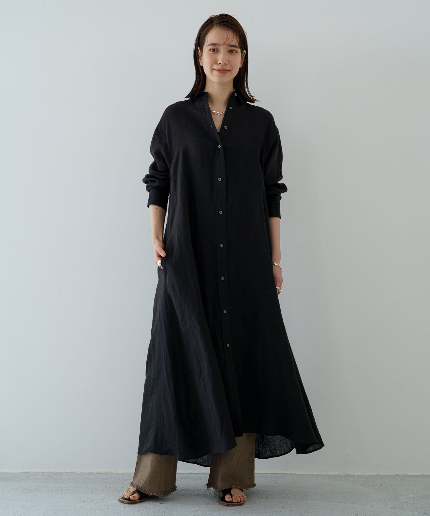 リネンシャツワンピース Loungedress ラウンジドレス レディース Pal Closet パルクローゼット パルグループ公式ファッション通販サイト