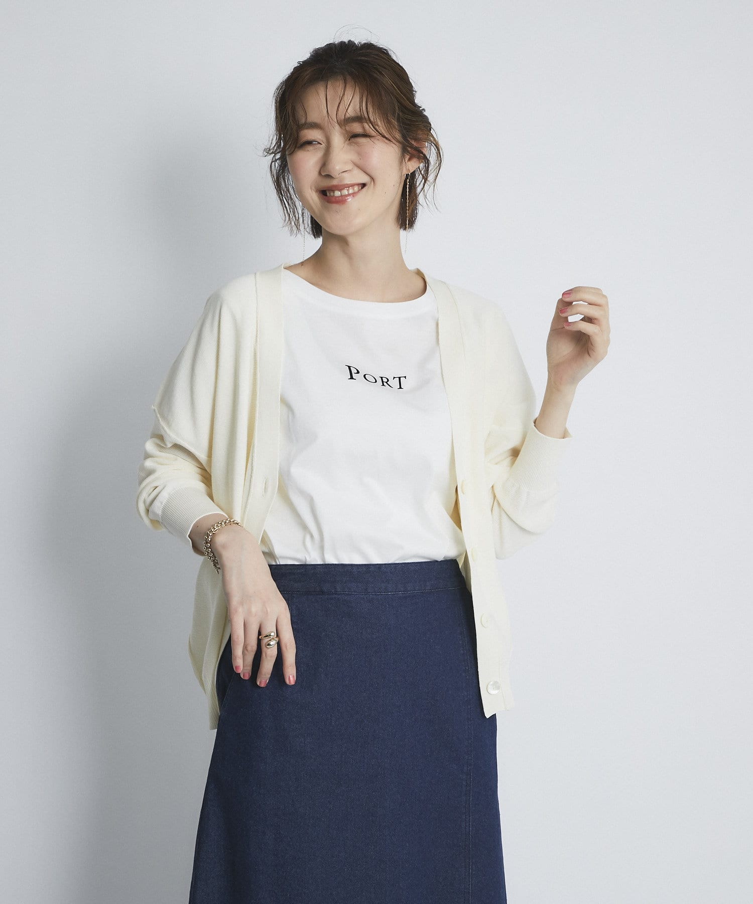 un dix cors(アンディコール) 【冷房対策に欠かせないアイテム】コットンVネックカーディガン