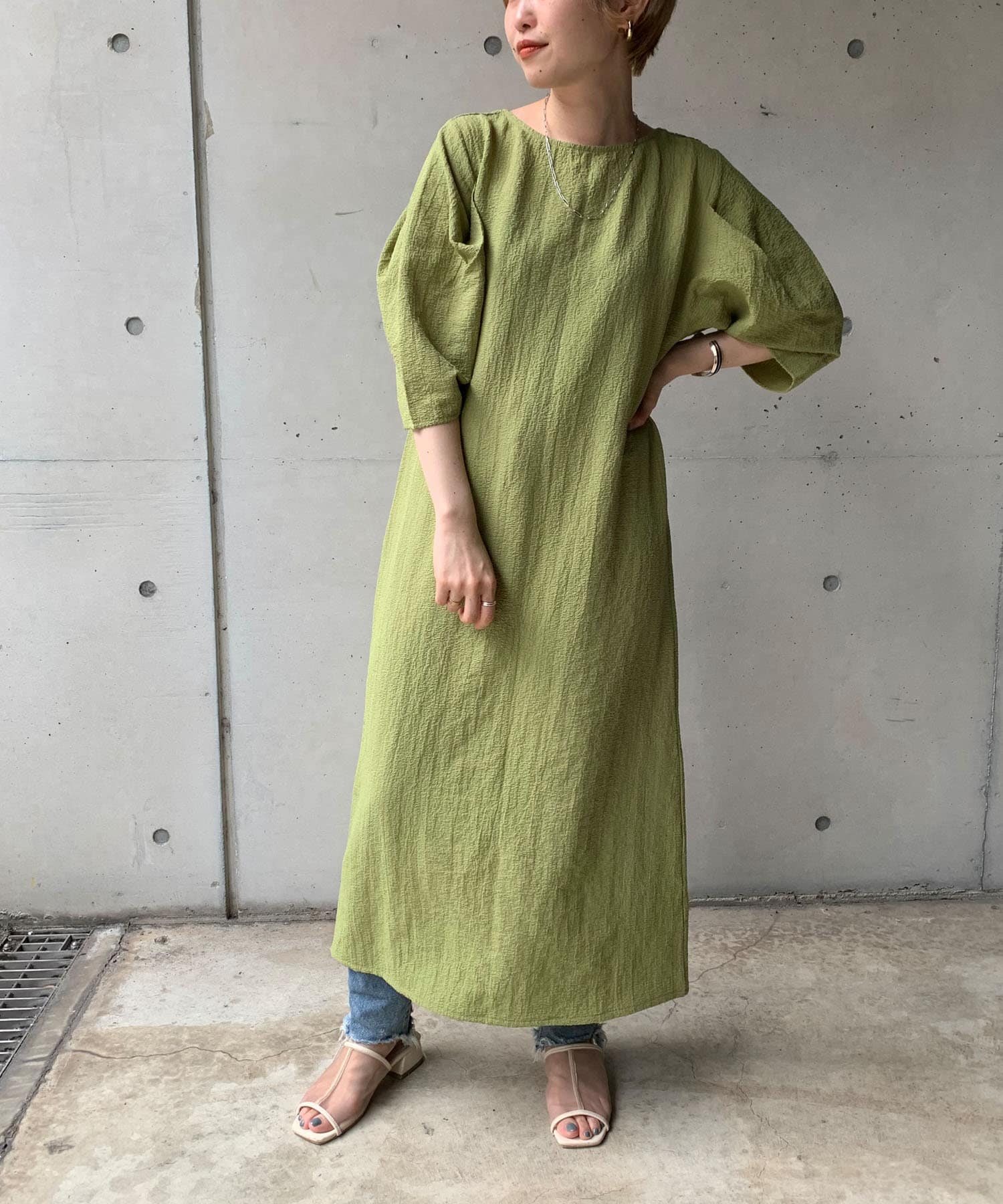 パフスリーブシャーリングワンピース Thevon ゼヴォン レディース Pal Closet パルクローゼット パルグループ公式ファッション通販サイト