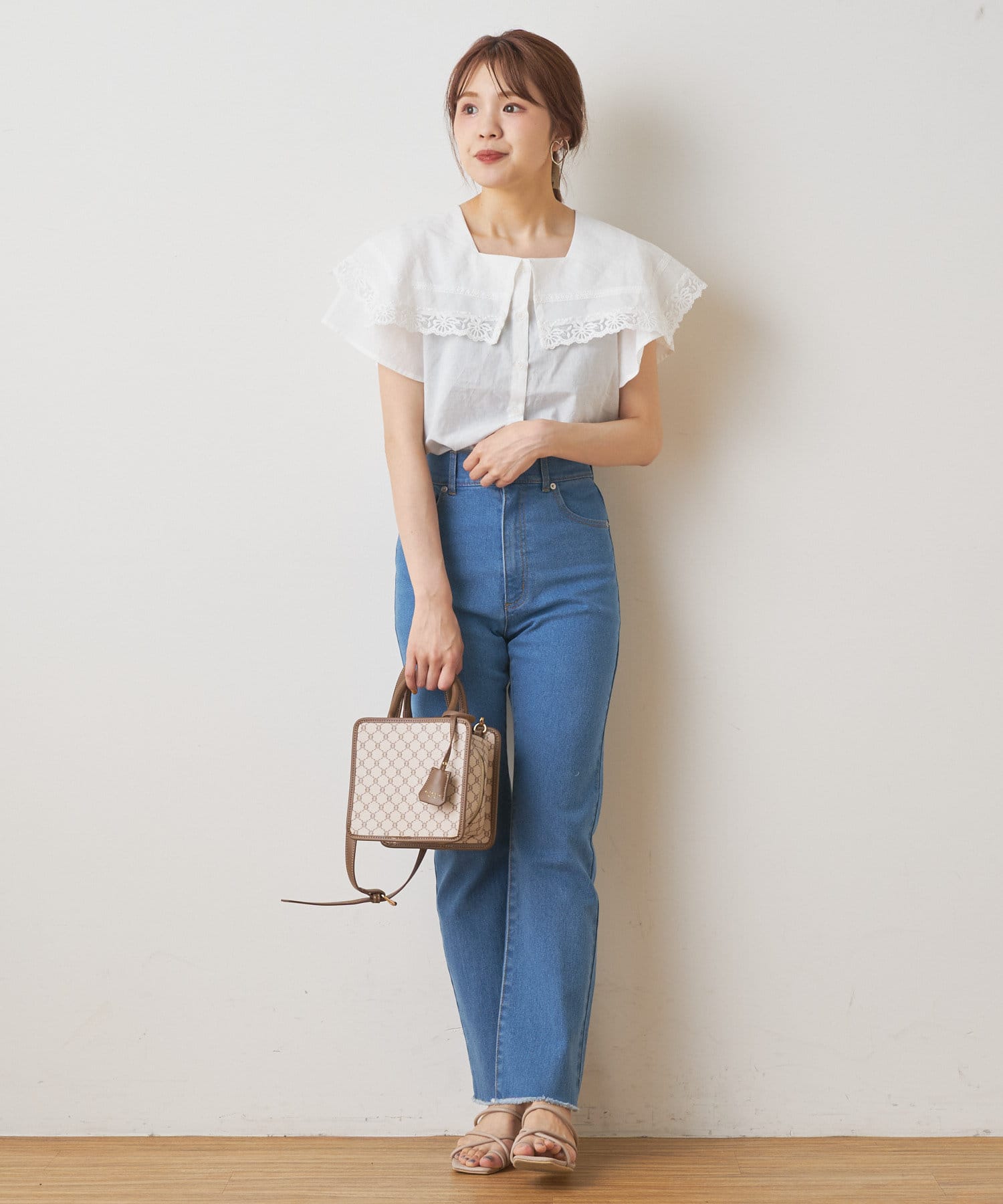 ビッグ襟スクエアブラウス | NICE CLAUP / OLIVE des OLIVE OUTLET