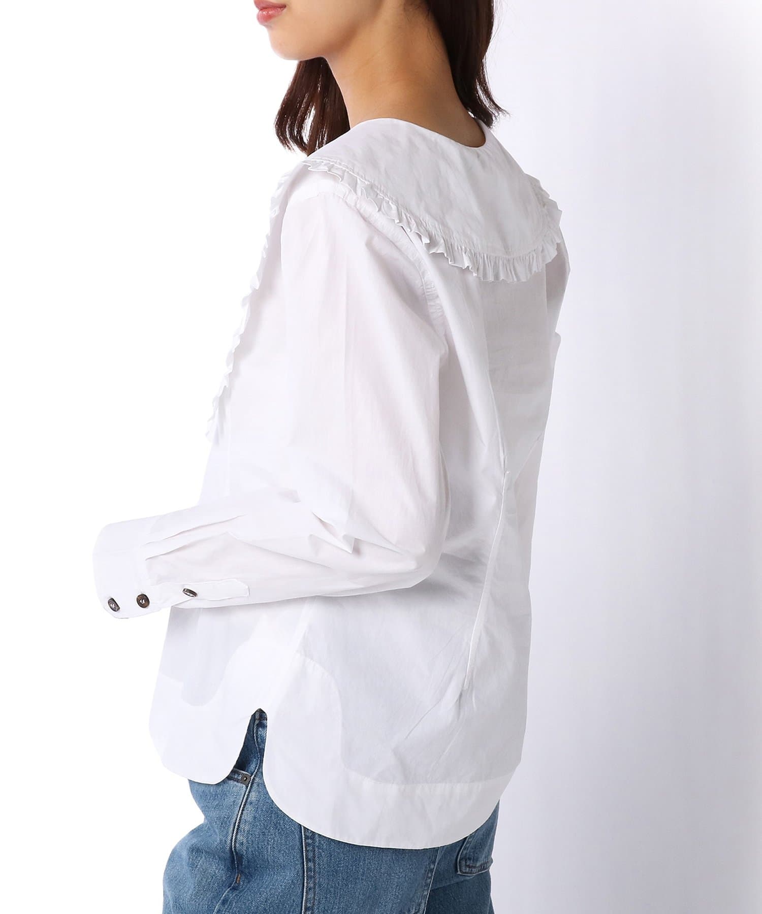 メール便送料無料対応可 Acheval Pampa レース コットンポプリンブラウス シャツ ブラウス 半袖 袖なし