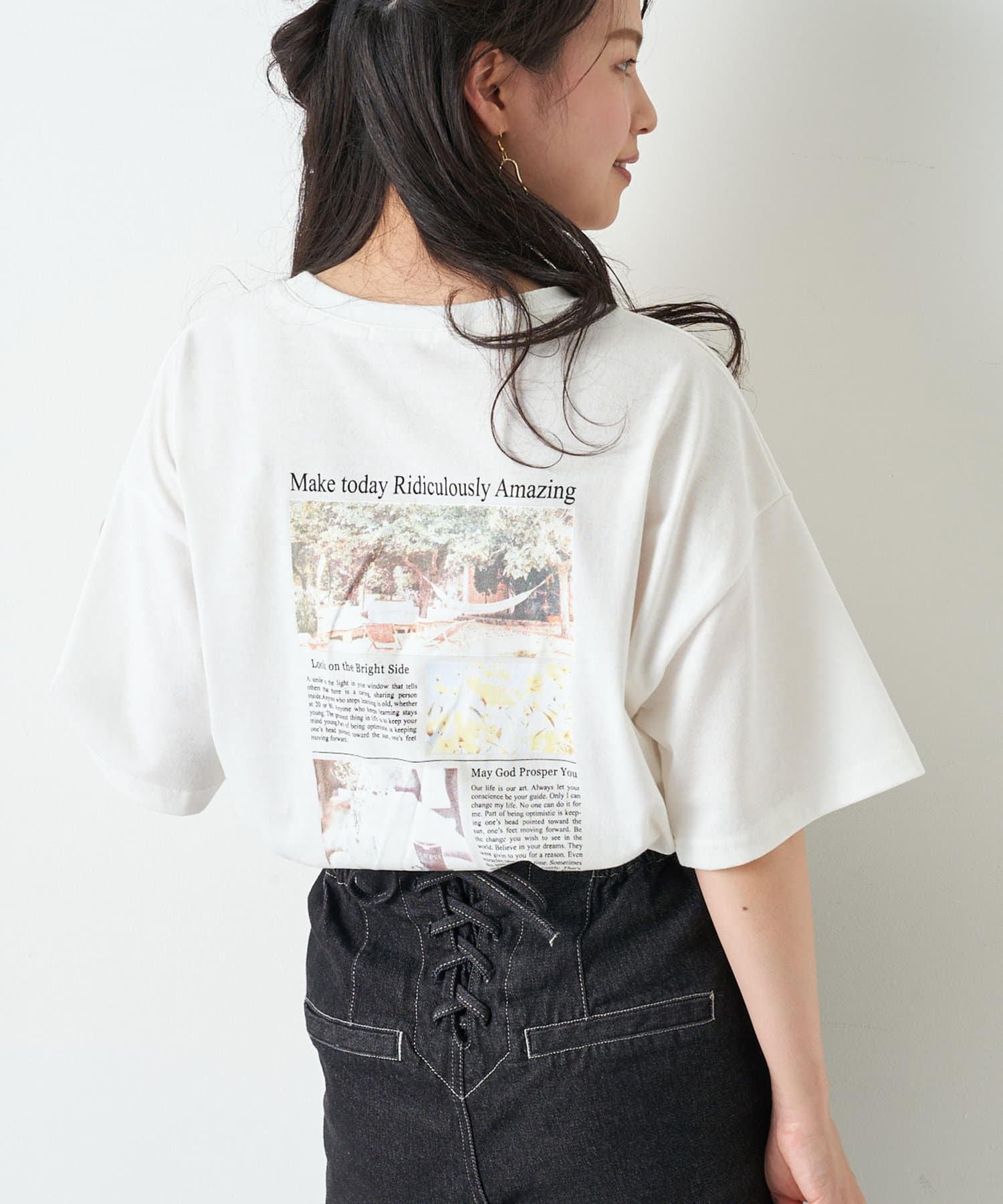 BACK転写プリントＴシャツ | OLIVE des OLIVE OUTLET(オリーブ・デ