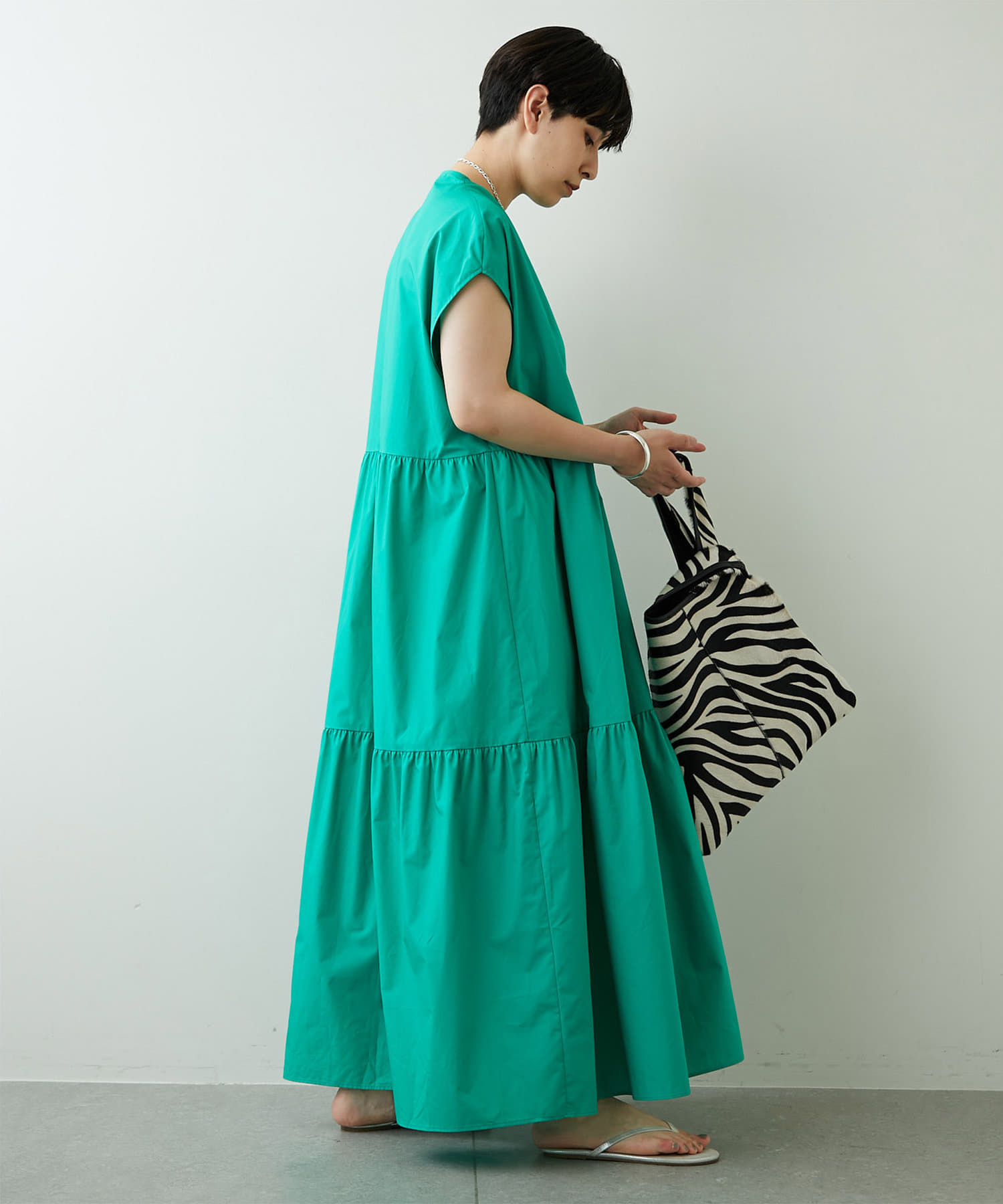 タイプライターティアードサックワンピース Whim Gazette ウィム ガゼット レディース Pal Closet パルクローゼット パルグループ公式ファッション通販サイト