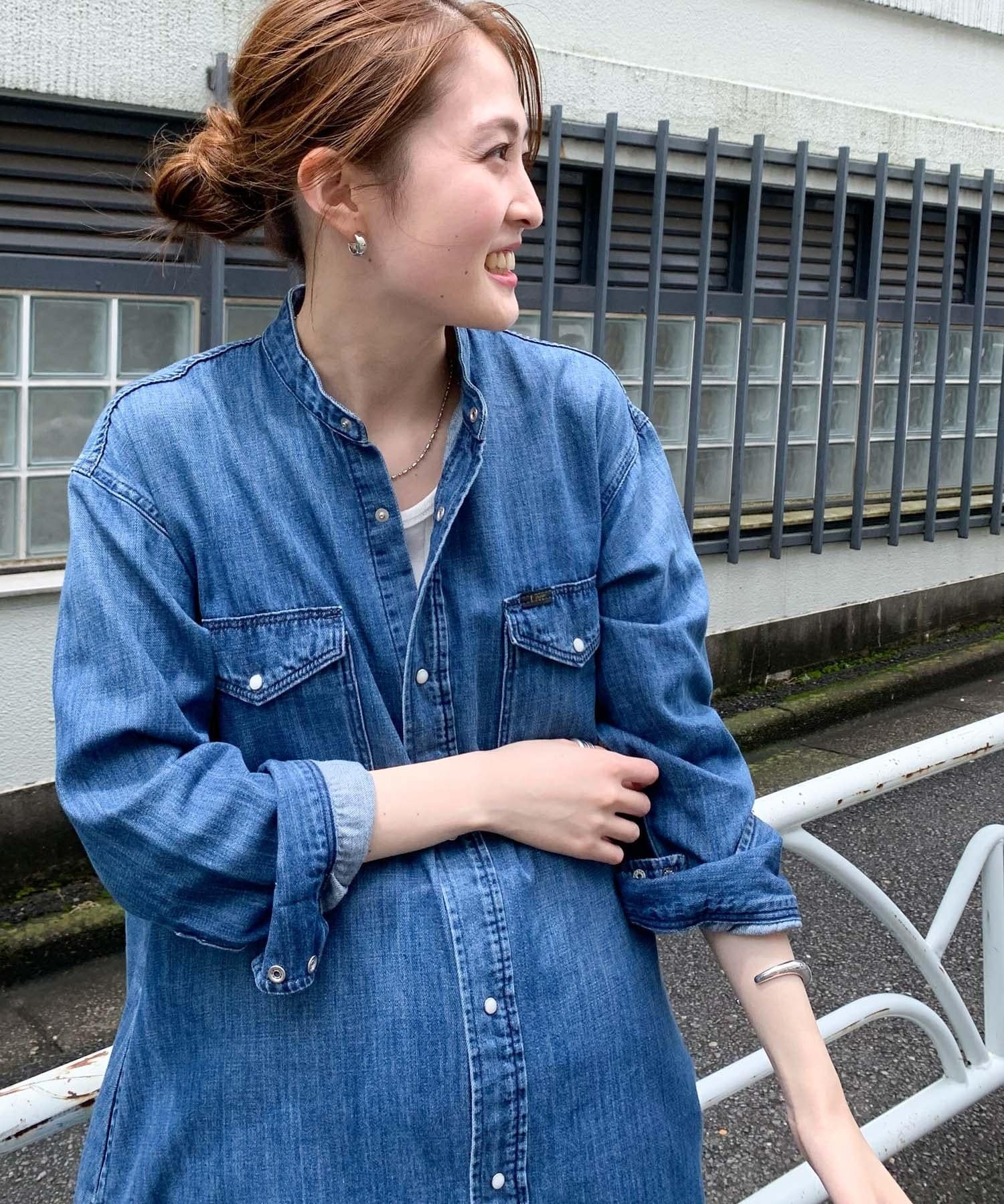 人気no 1 Typy バンドカラーデニムワンピース Lee Ciaopanic