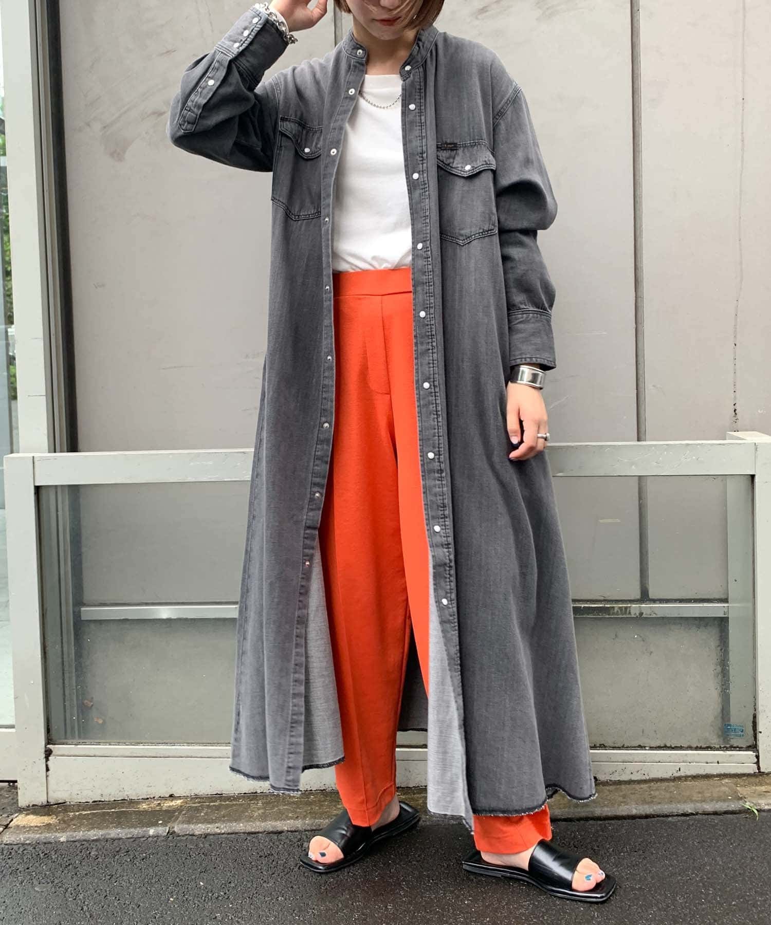人気no 1 Typy バンドカラーデニムワンピース Lee Ciaopanic