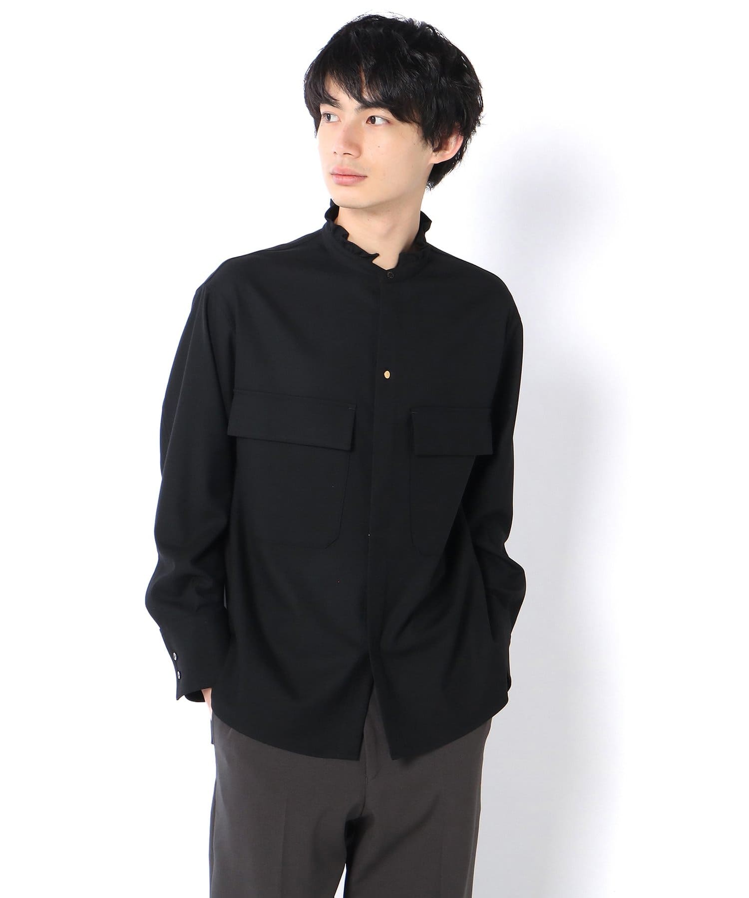 Cullni クルニ フリルネックミリタリーシャツ Lui S ルイス メンズ Pal Closet パルクローゼット パルグループ公式ファッション通販サイト