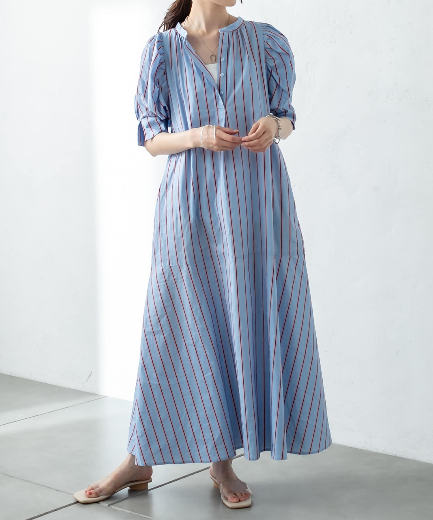 パフスリーブシャツワンピース Mystic ミスティック レディース Pal Closet パルクローゼット パルグループ公式ファッション通販サイト