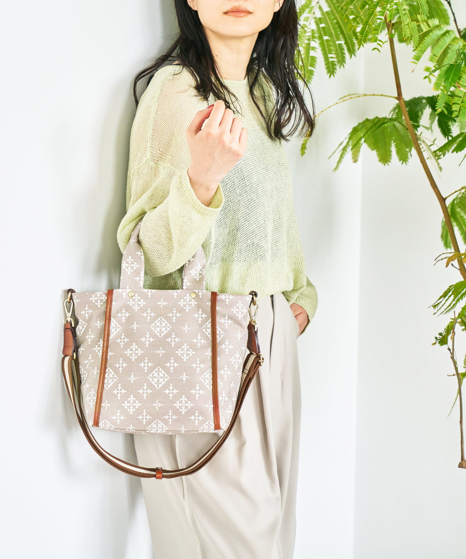 コットンジャガード 2wayトートバッグ M Ce 100 Russet ラシット レディース Pal Closet パルクローゼット パルグループ公式ファッション通販サイト