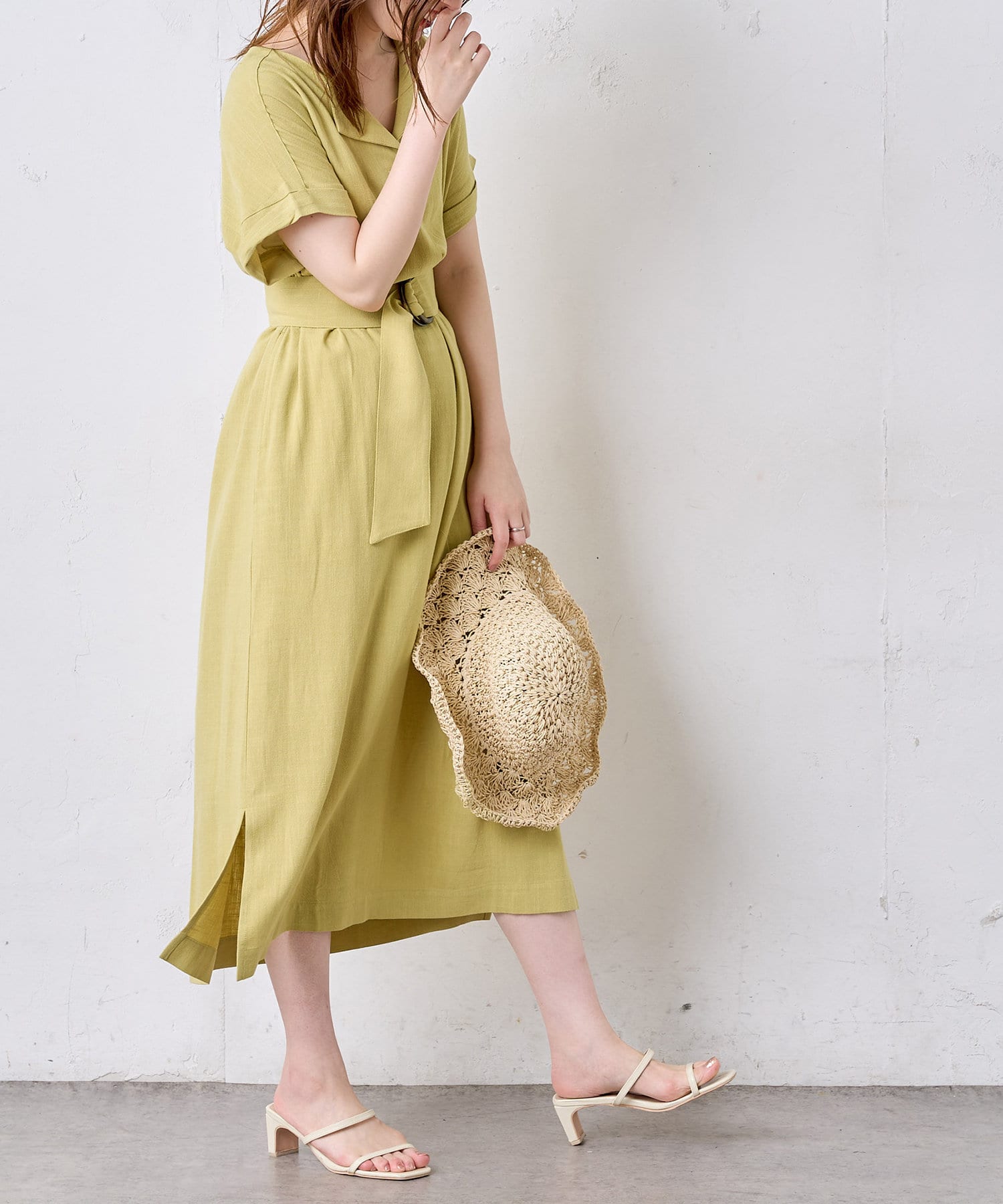 麻レーヨン楽ちんスキッパーワンピース Natural Couture ナチュラルクチュール レディース Pal Closet パルクローゼット パルグループ公式ファッション通販サイト