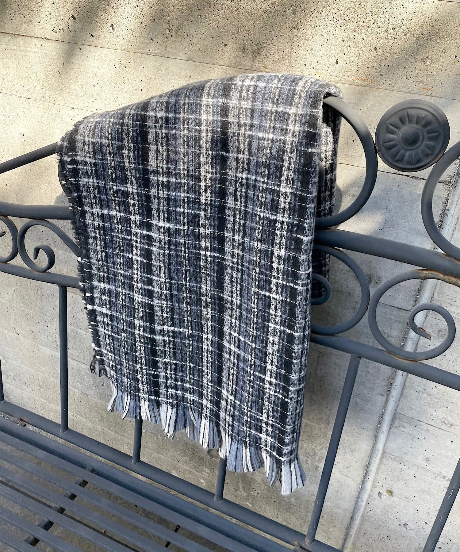 un dix cors(アンディコール) 【ストール巻き方動画付き】ツイード調チェックストール