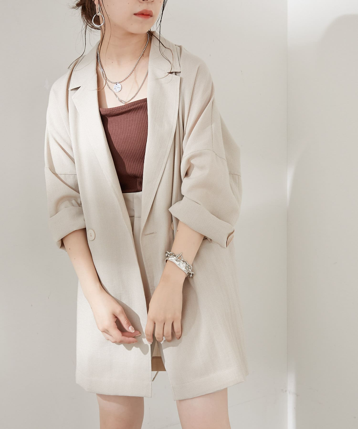 ギンガムチェックシャツジャケット Who S Who Chico フーズフーチコ レディース Pal Closet パルクローゼット パルグループ公式ファッション通販サイト