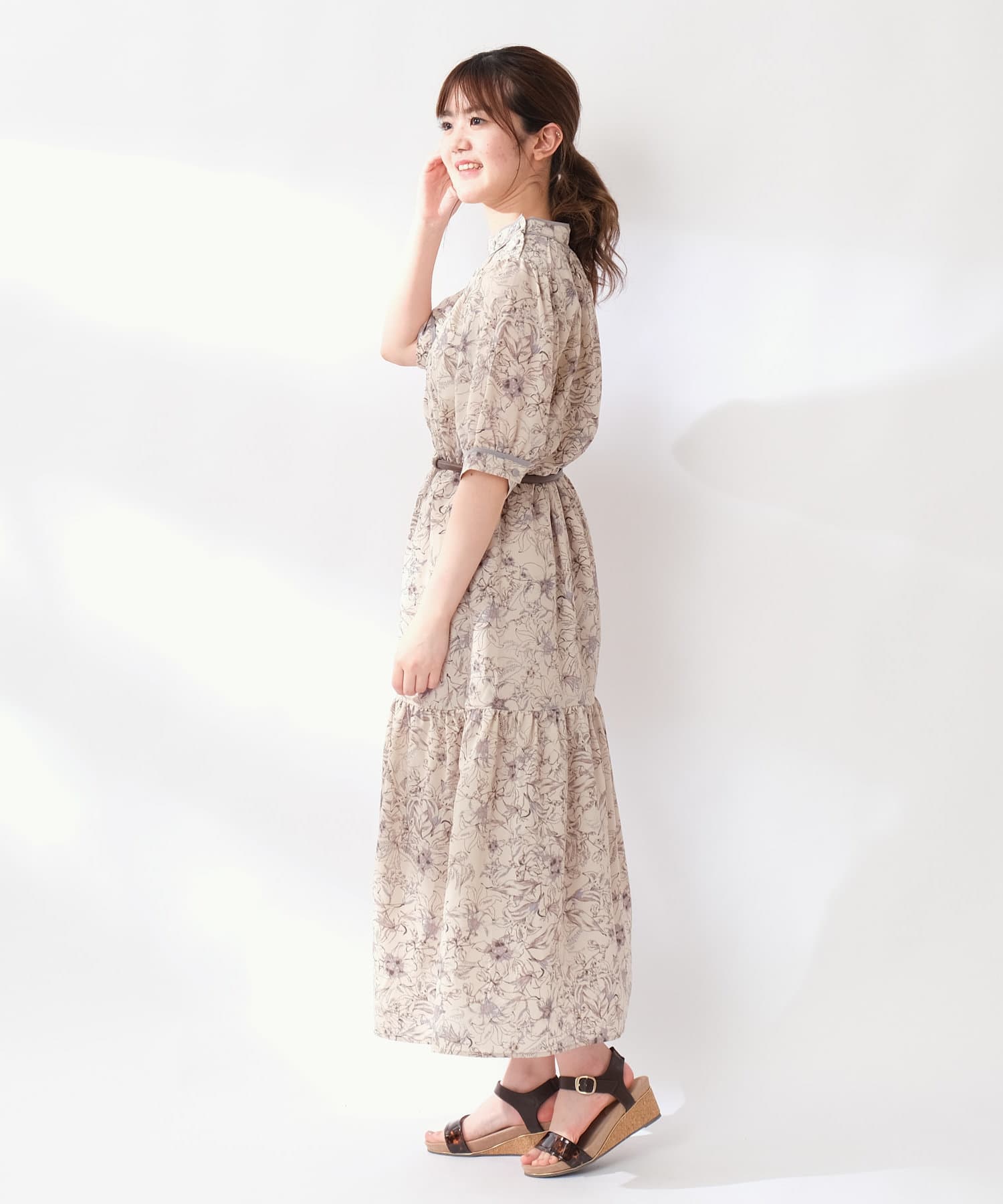 線画花柄パイピングワンピース Olive Des Olive Outlet オリーブ デ オリーブ アウトレット レディース Pal Closet パルクローゼット パルグループ公式ファッション通販サイト