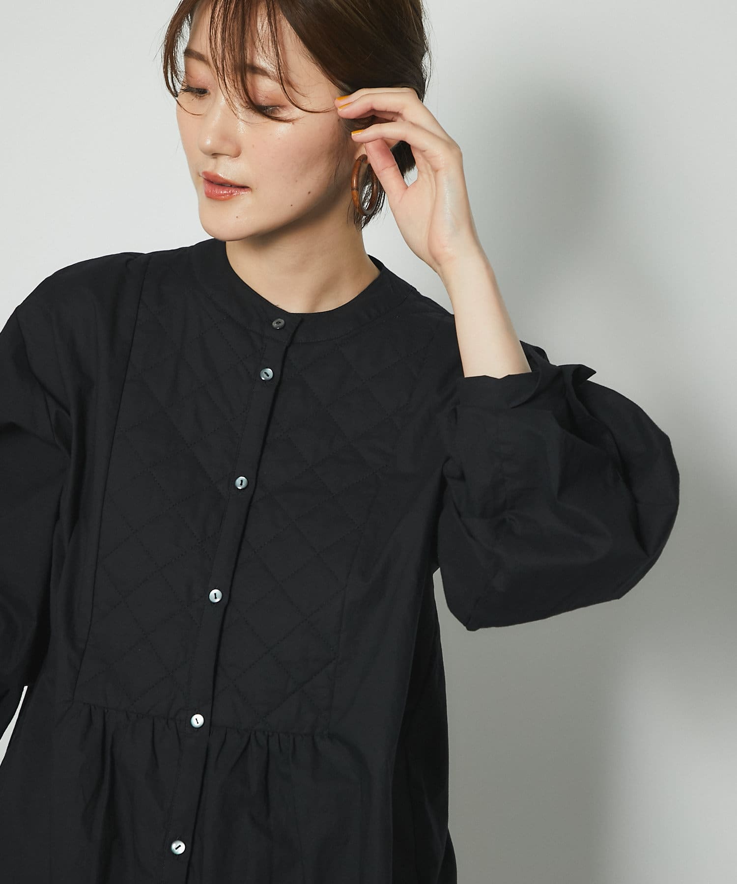 un dix cors(アンディコール) 【主役級アイテム】キルトヨークチュニックシャツ