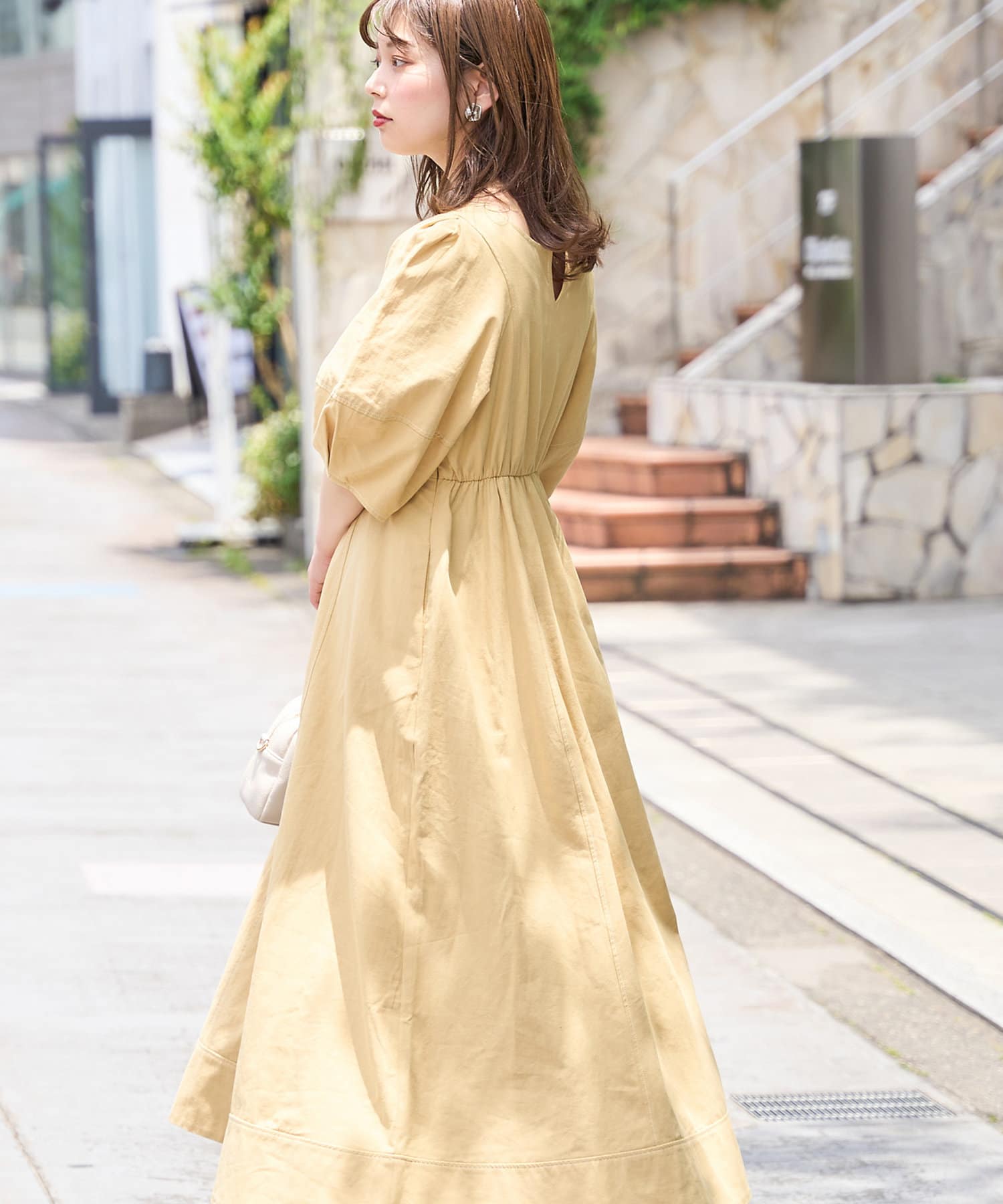 着用動画＆解説あり】ランタンスリーブワンピース | natural couture