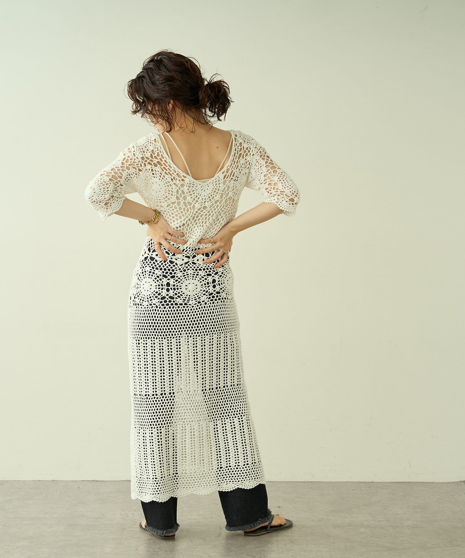 大人ナチュ】手編みナローワンピース | natural couture(ナチュラル