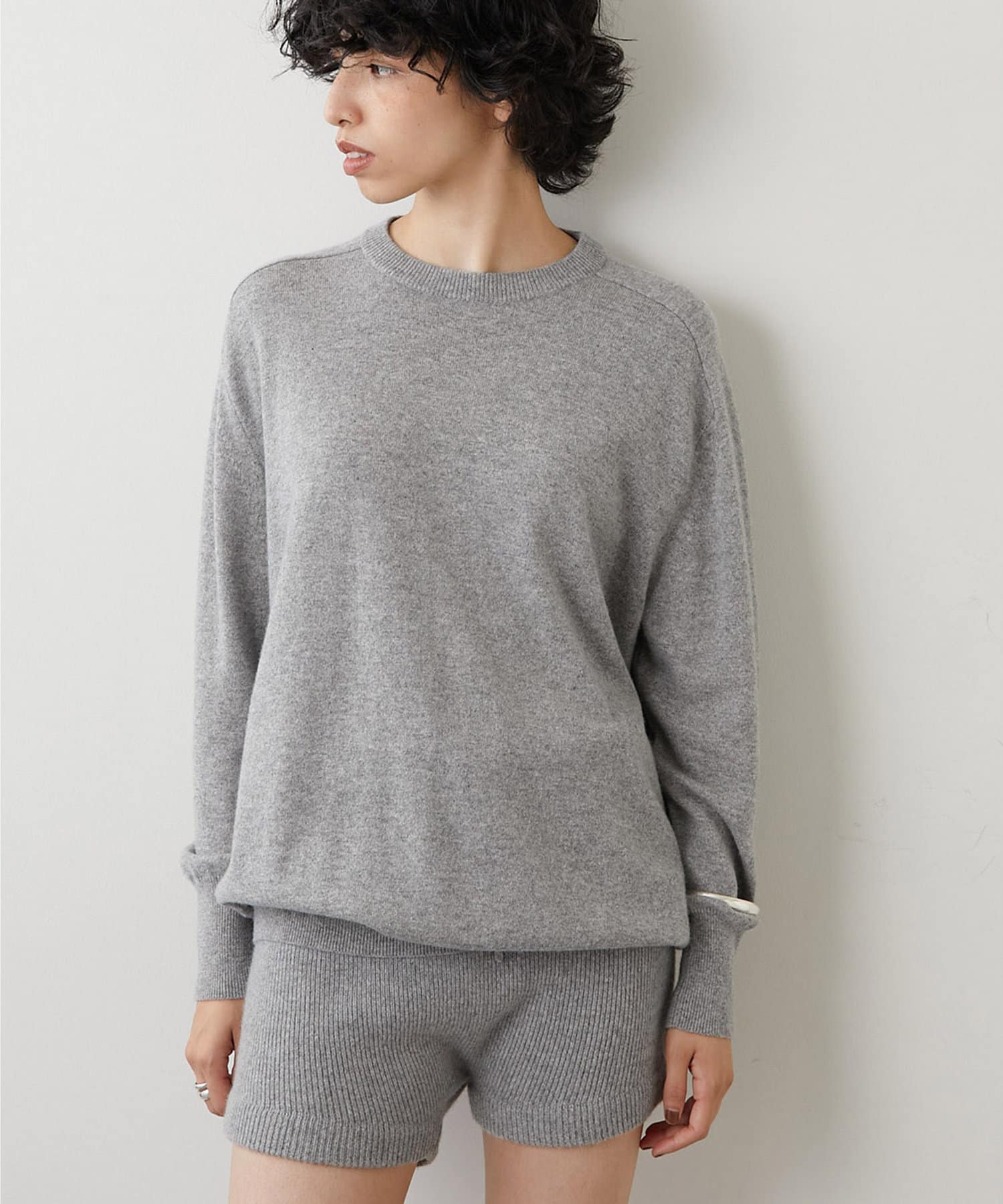 CASHMERE7 クルーネックプルオーバー-