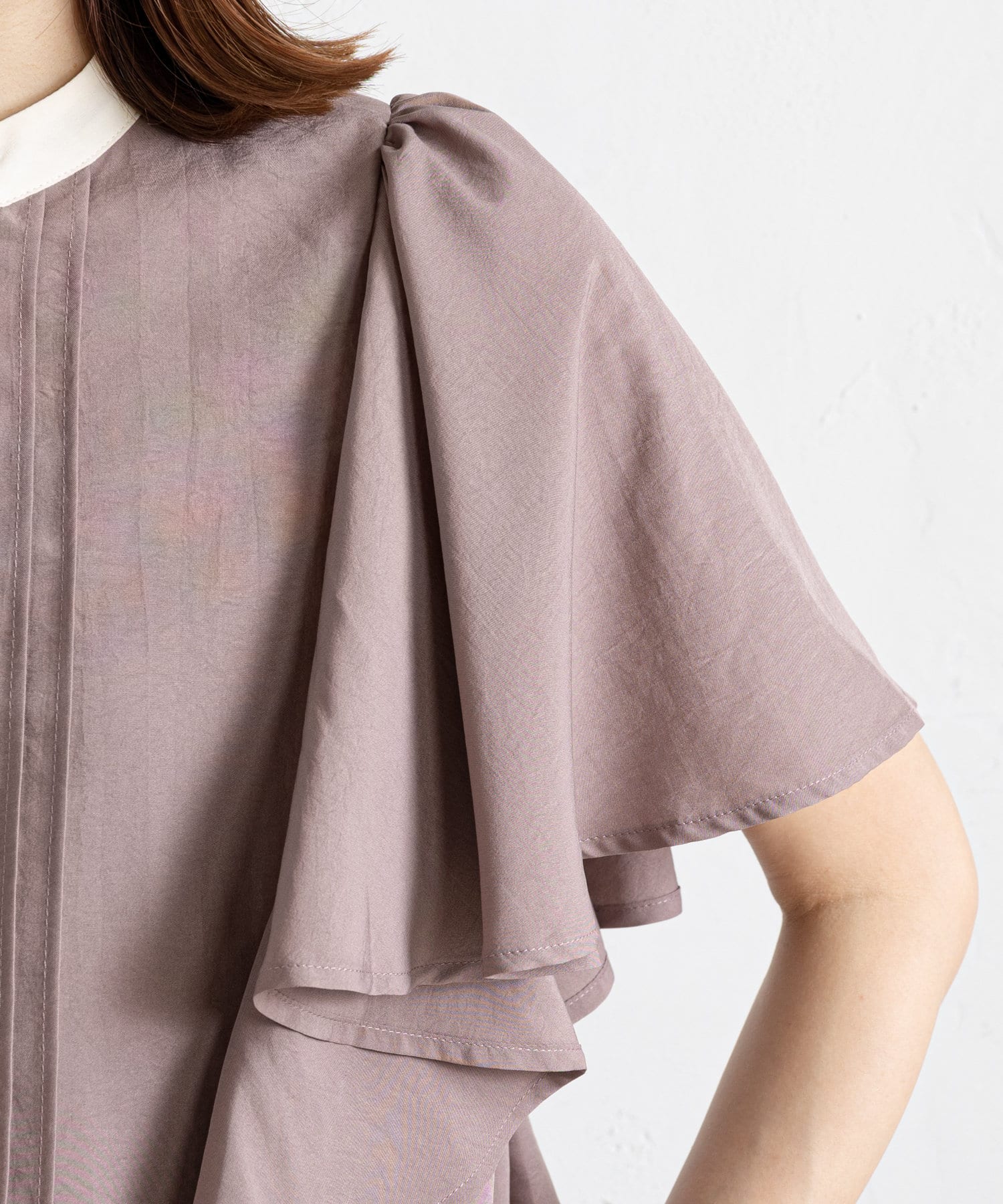 prose verse(プロズヴェール) フリルスリーブセンタータックブラウス