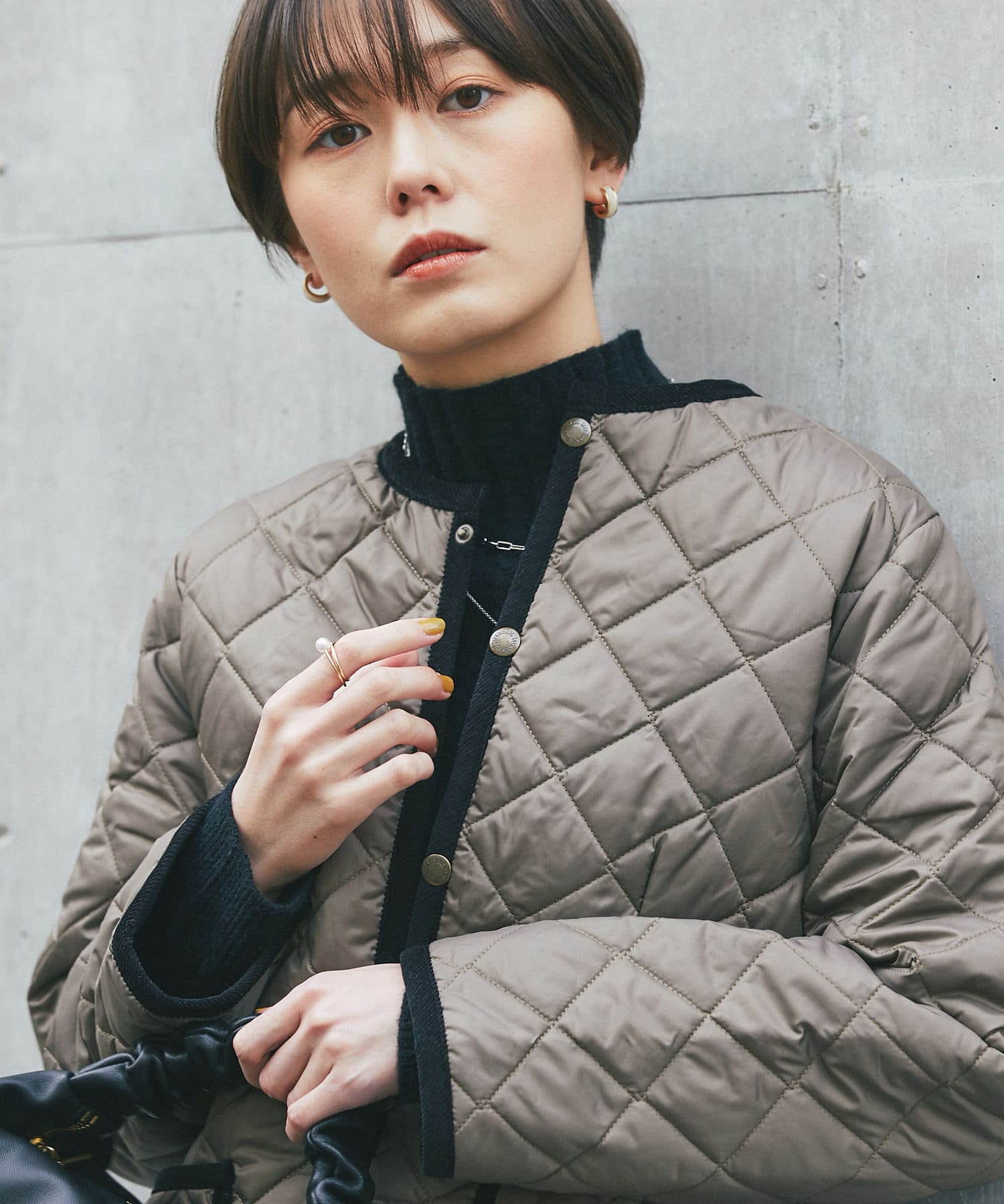 CROUKA ラベンハム CROPPED A LINE JACKET 38 黒 取寄商品