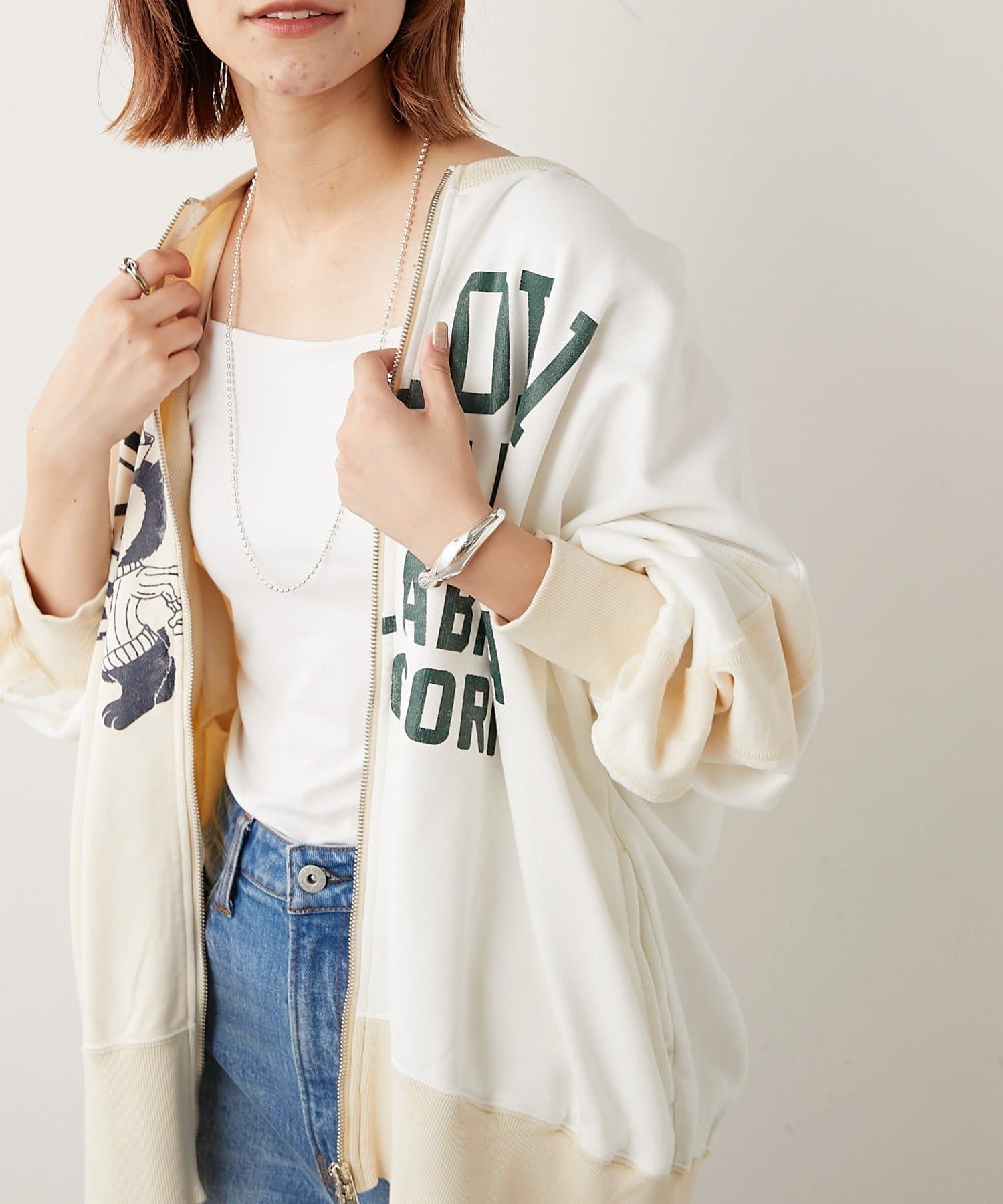 Etsinta エシンタ リメイクzipスウェット Ciaopanic Typy チャオパニックティピー レディース Pal Closet パルクローゼット パルグループ公式ファッション通販サイト