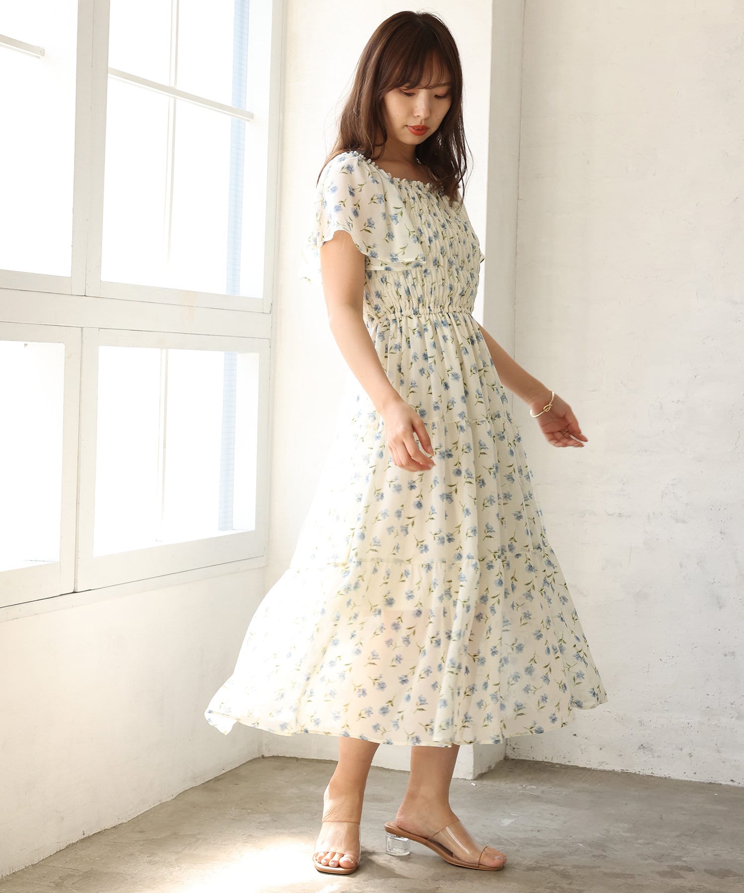 袖フレアシャーリングワンピース One After Another Nice Claup ワンアフターアナザー ナイスクラップ レディース Pal Closet パルクローゼット パルグループ公式ファッション通販サイト