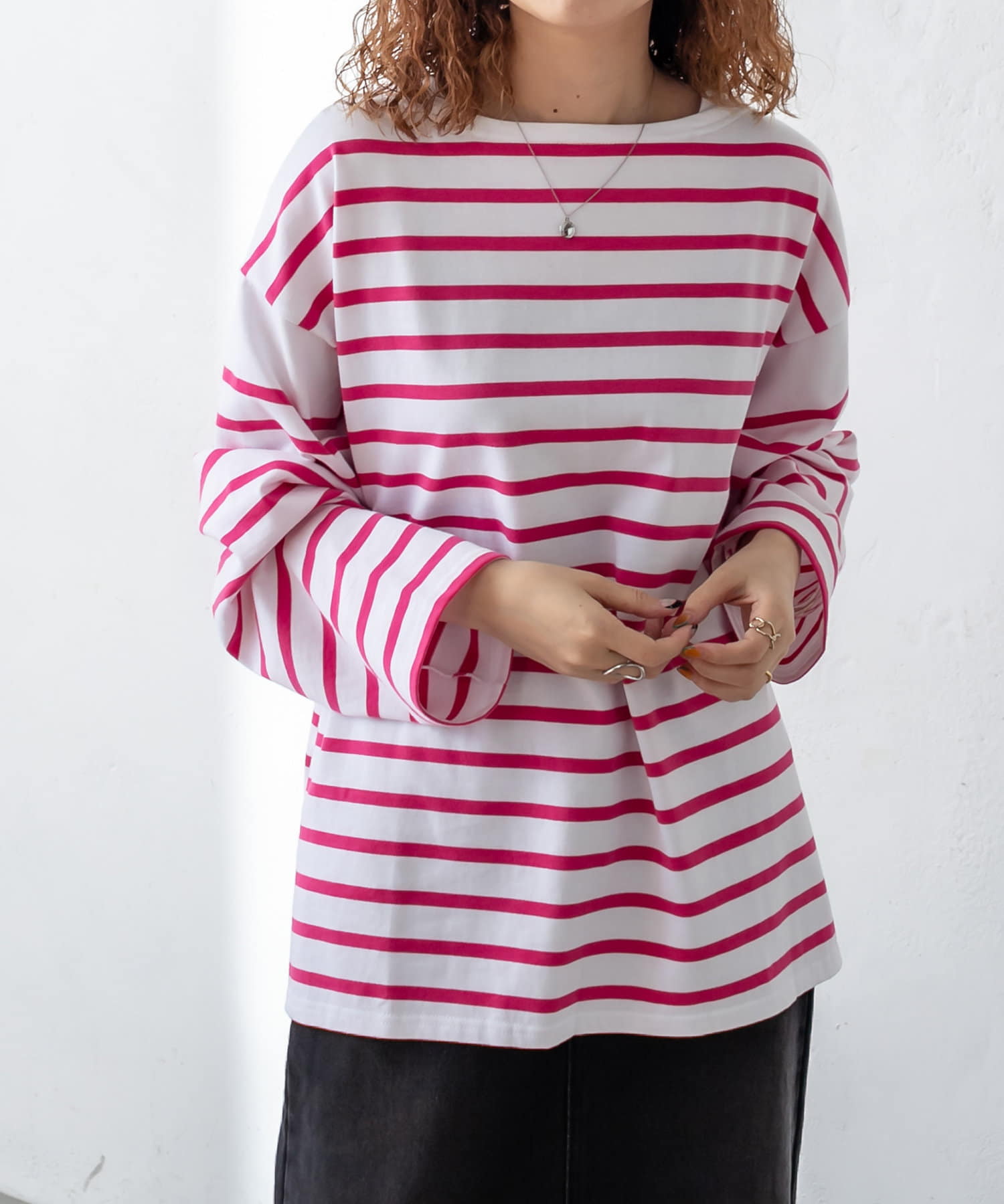 Montkemmel ボーダーロングtシャツ Mystic ミスティック レディース Pal Closet パルクローゼット パルグループ公式ファッション通販サイト