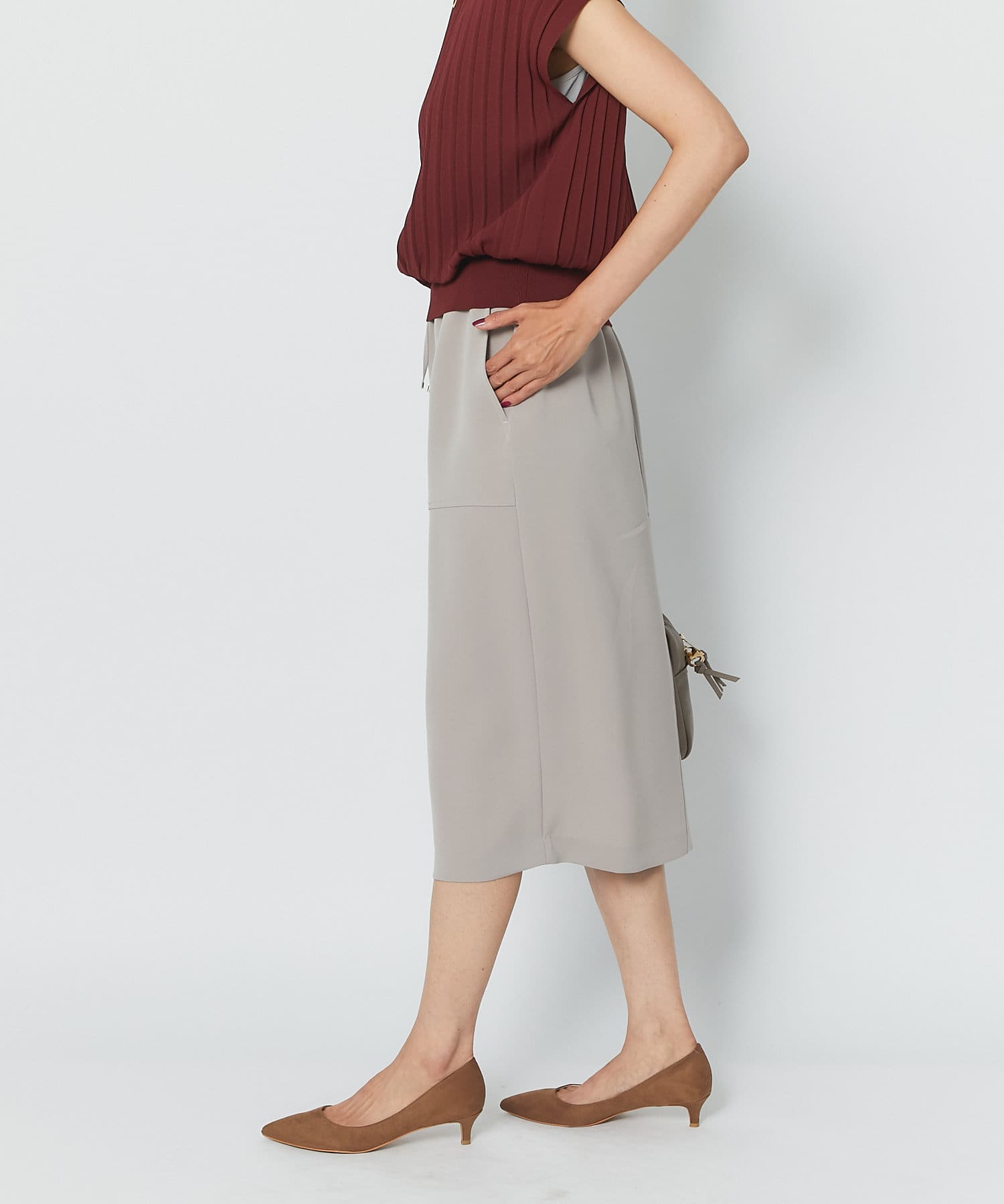 2サイズ展開 楽な着心地でキレイみえ イージードロストスカート Rive Droite リヴドロワ レディース Pal Closet パルクローゼット パルグループ公式ファッション通販サイト