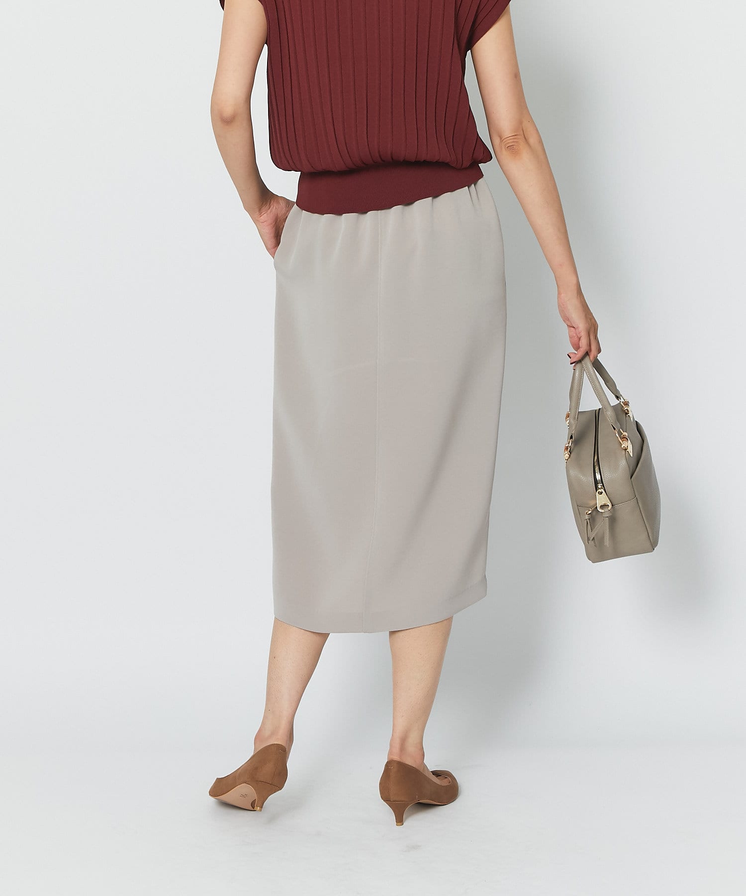 2サイズ展開 楽な着心地でキレイみえ イージードロストスカート Rive Droite リヴドロワ レディース Pal Closet パルクローゼット パルグループ公式ファッション通販サイト