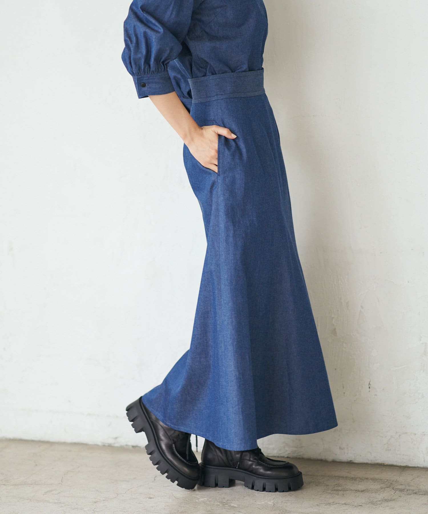 Cozスタイル セットアップ可 洗える デニムマキシマーメイドスカート La Boutique Bonbon ラブティックボンボン レディース Pal Closet パルクローゼット パルグループ公式ファッション通販サイト
