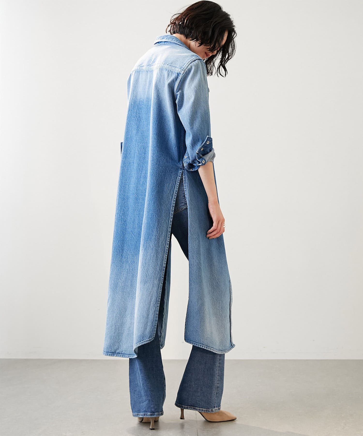 WEB限定》DENIMロングシャツワンピース | Whim Gazette(ウィム