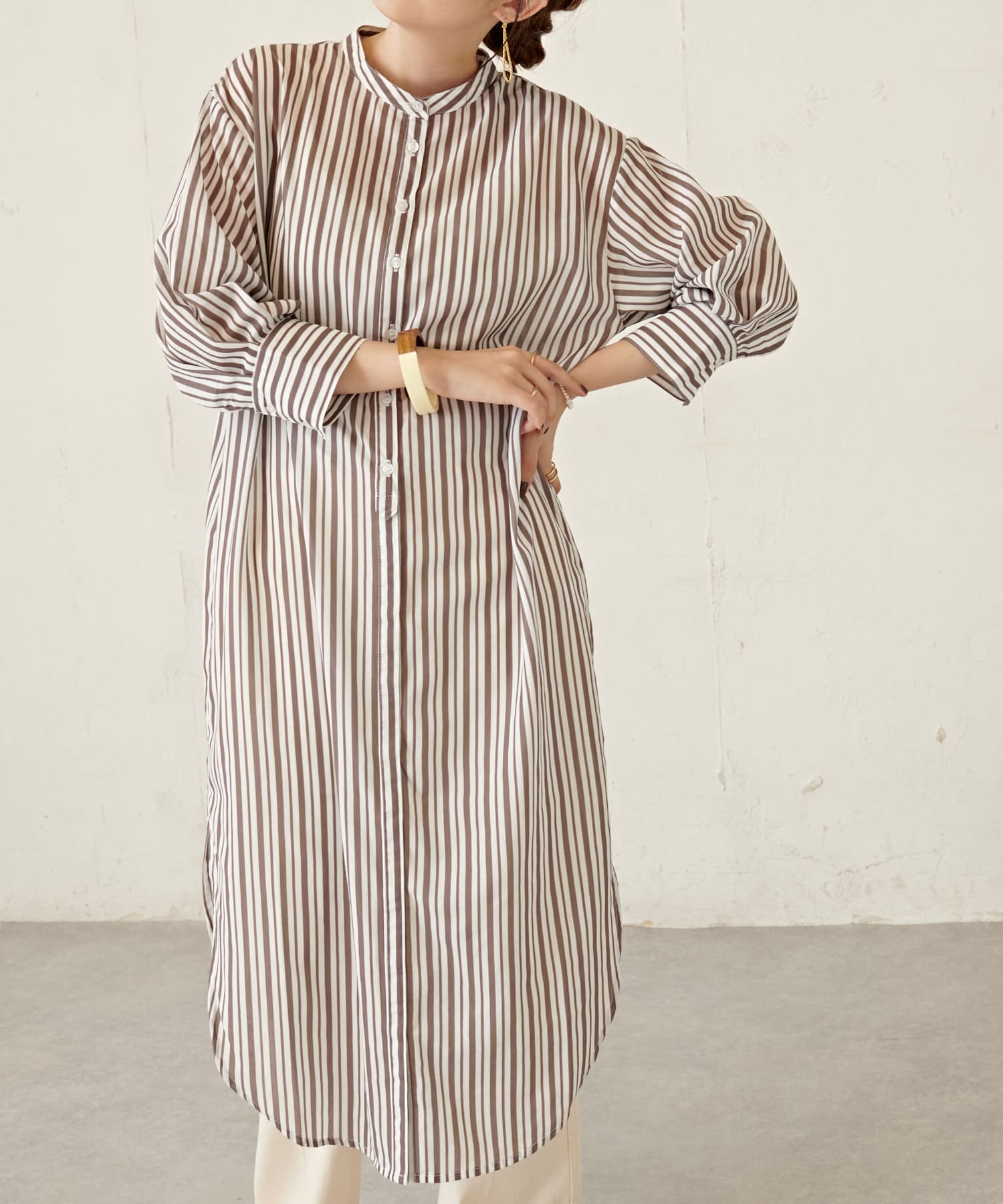 Web限定 ローンストライプワンピース Discoat ディスコート レディース Pal Closet パルクローゼット パルグループ公式ファッション通販サイト