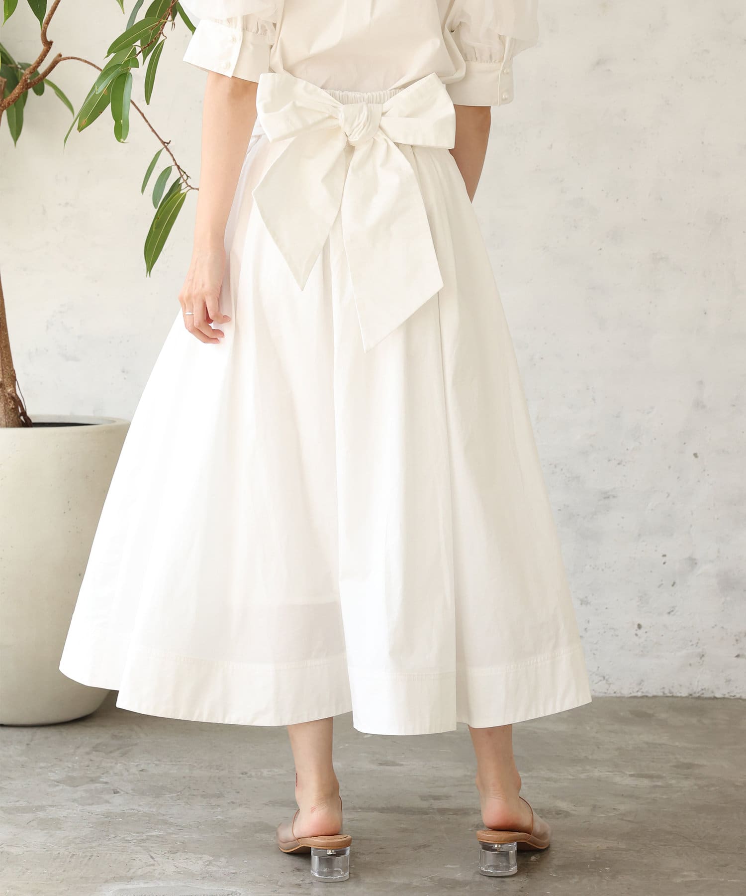美シルエットリボンスカート One After Another Nice Claup ワンアフターアナザー ナイスクラップ レディース Pal Closet パルクローゼット パルグループ公式ファッション通販サイト