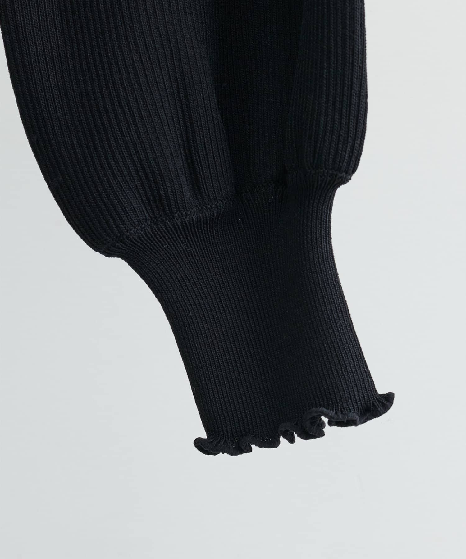 natural couture(ナチュラルクチュール) 袖口メローショート丈リブカーデ