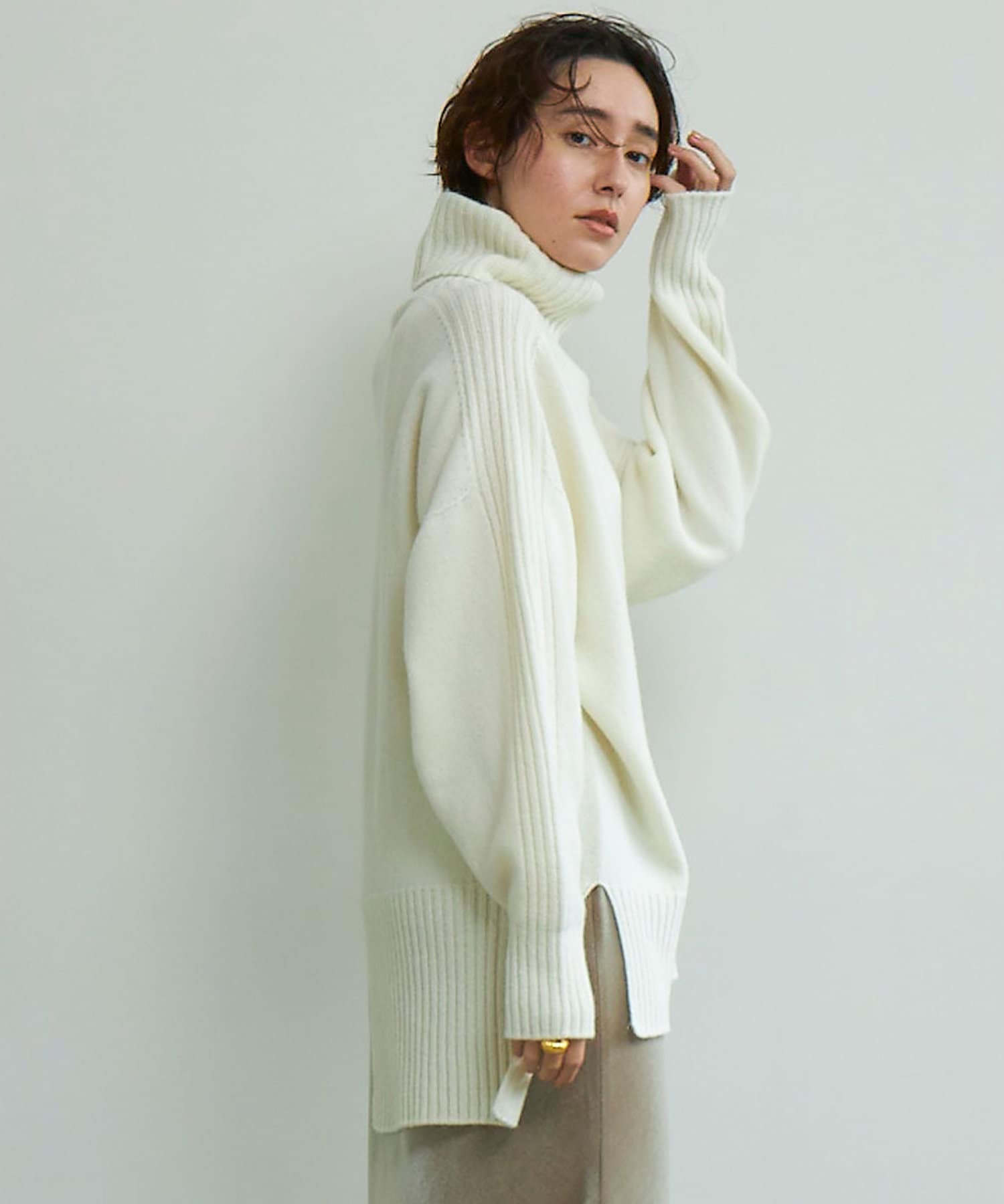 GALLARDAGALANTE 定価2.6万 ウールラクーンオーバータートル F 全骨格対応》オーバータートルニット | GALLARDAGALANTE(ガ
