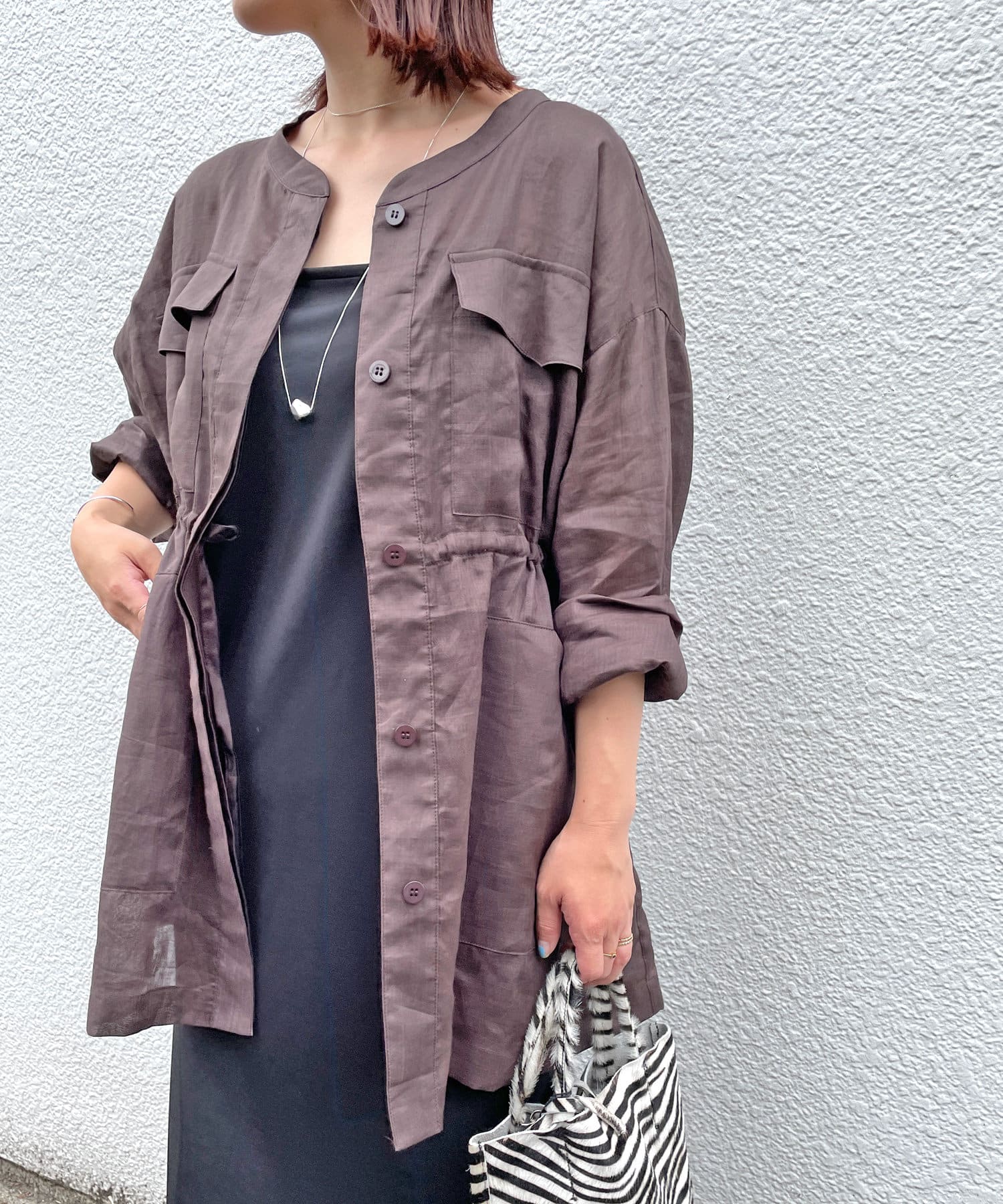 リネンサファリシャツ Omekashi オメカシ レディース Pal Closet パルクローゼット パルグループ公式ファッション 通販サイト